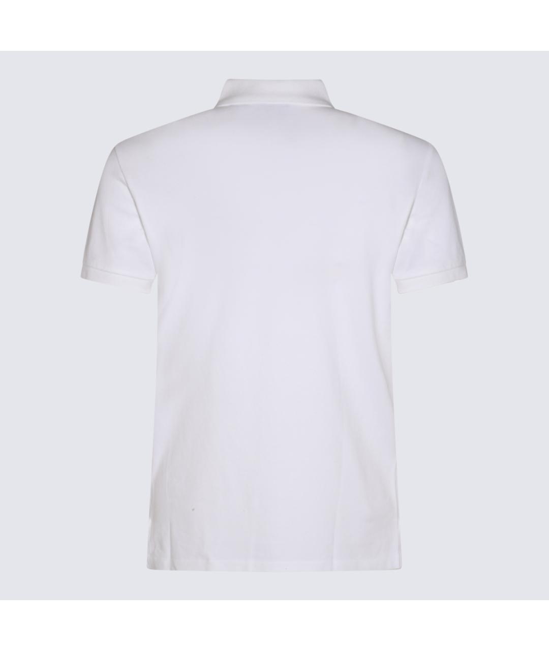 POLO RALPH LAUREN Белое хлопковое поло с коротким рукавом, фото 2