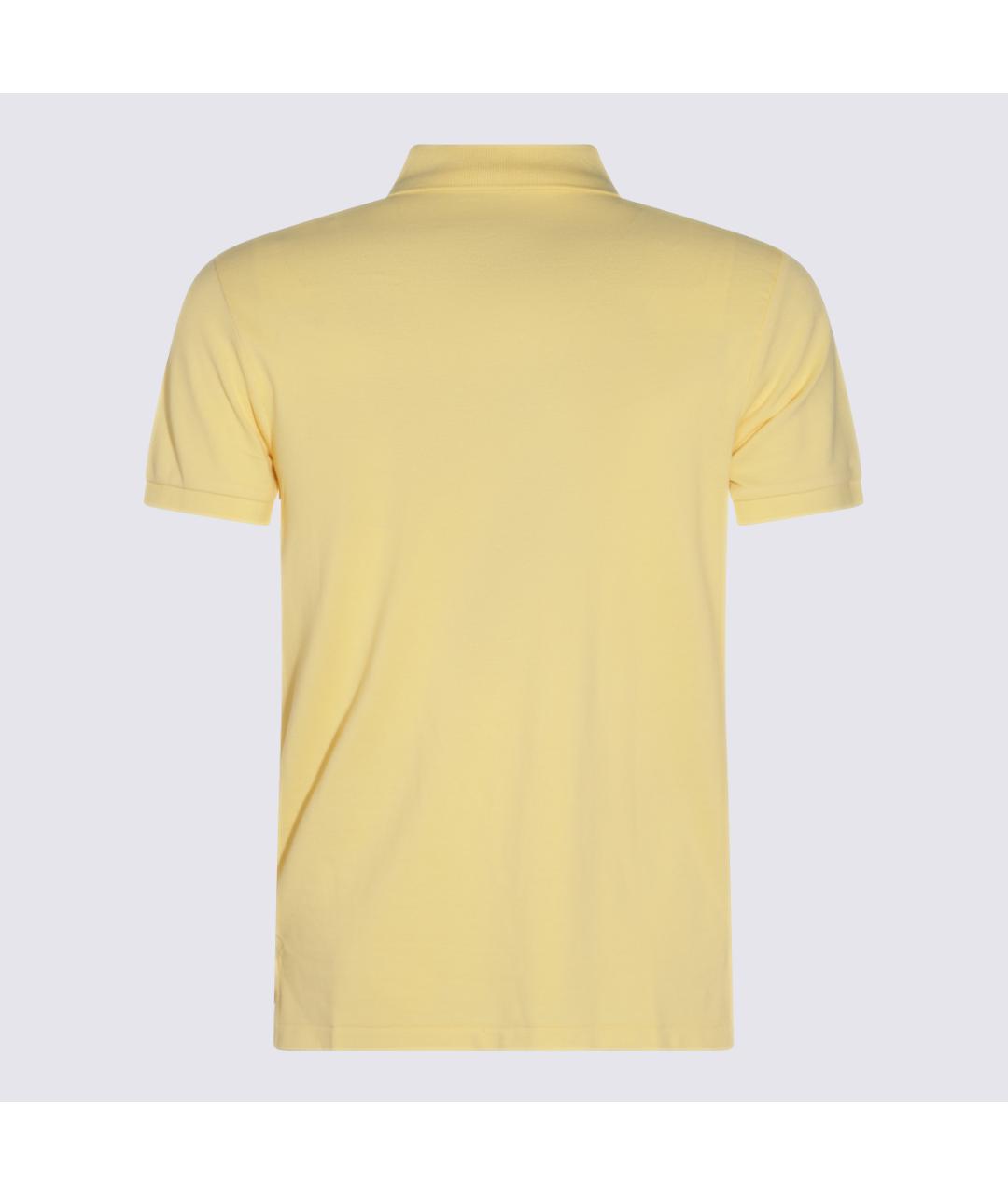 POLO RALPH LAUREN Желтое хлопковое поло с коротким рукавом, фото 2