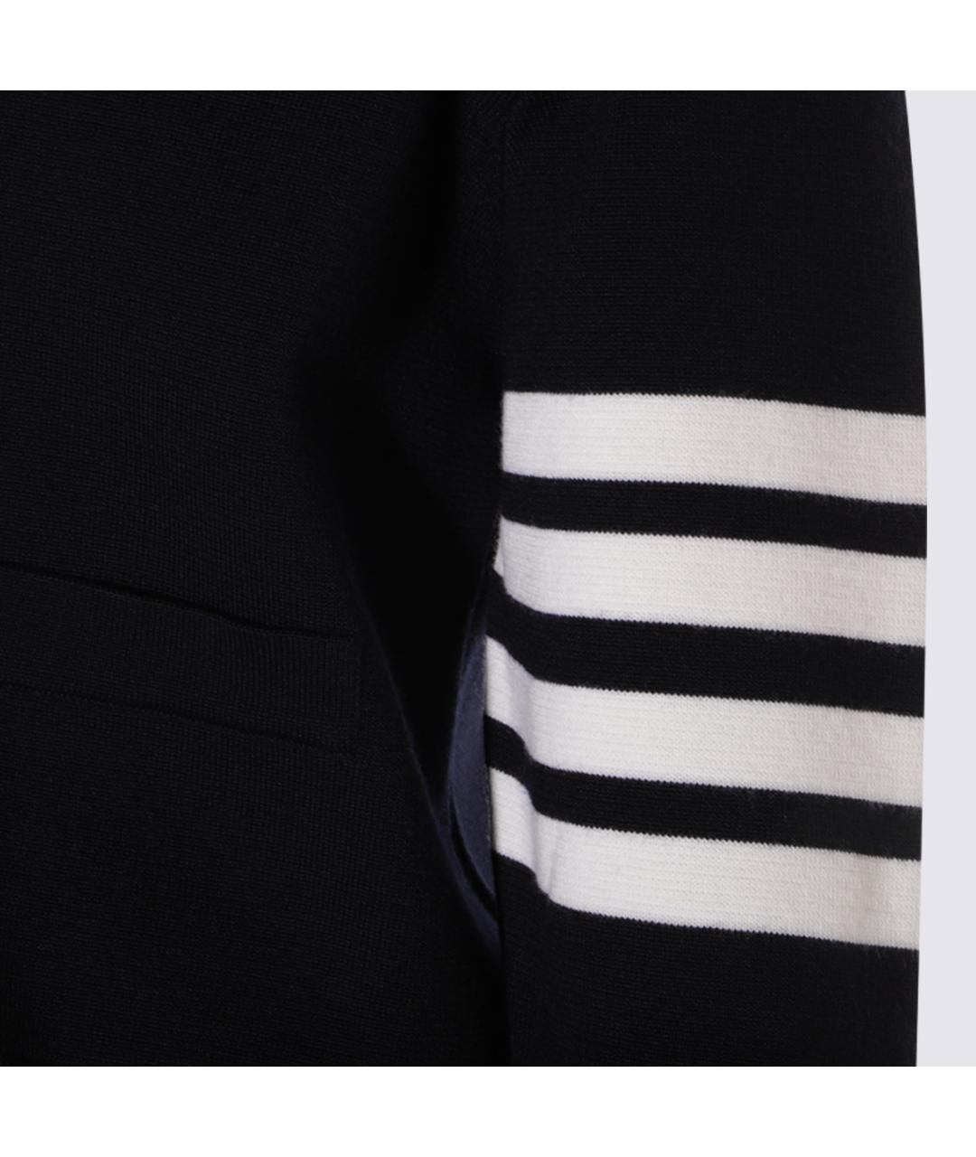 THOM BROWNE Синий шерстяной кардиган, фото 3