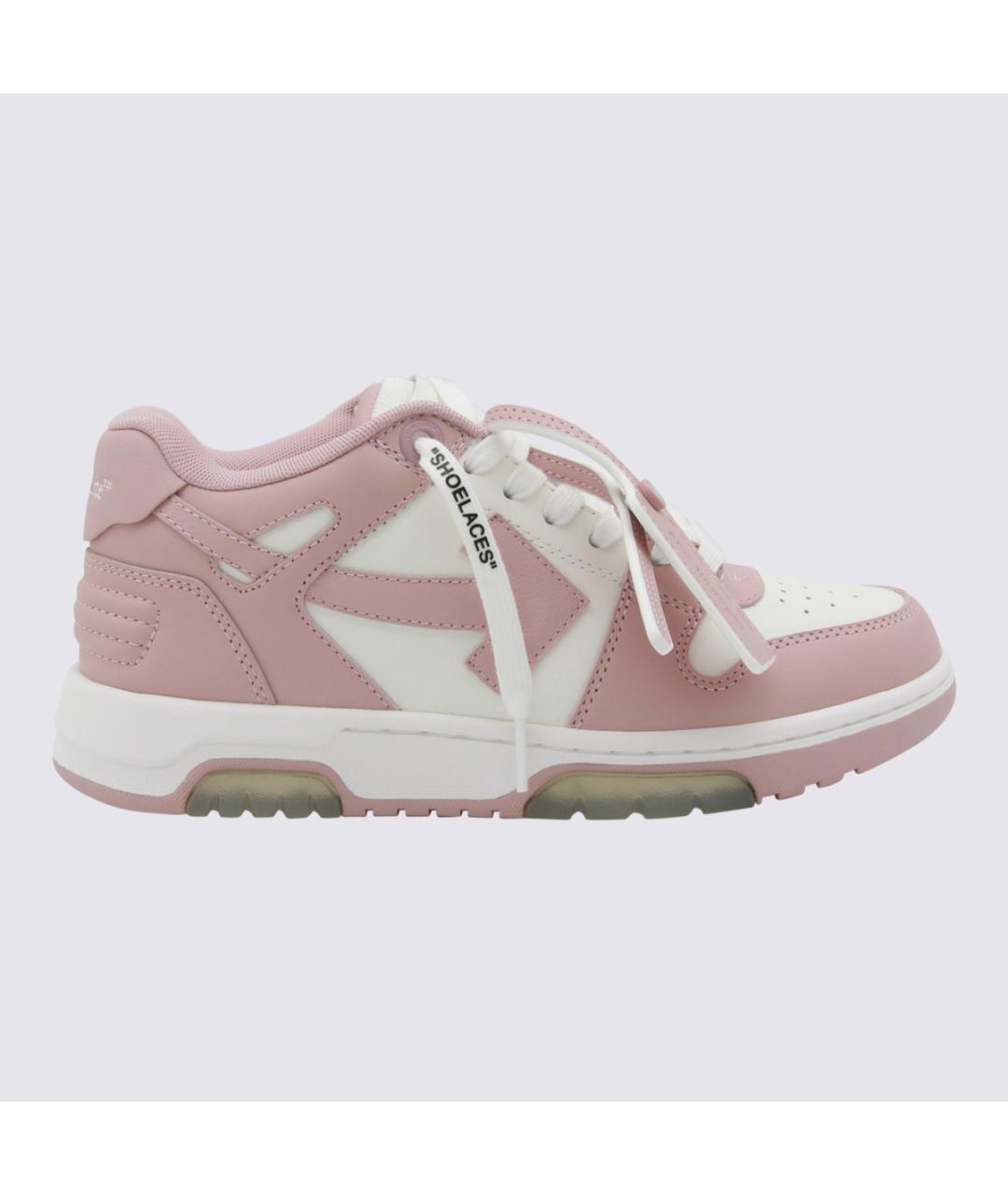 OFF-WHITE Розовые кожаные кеды, фото 5