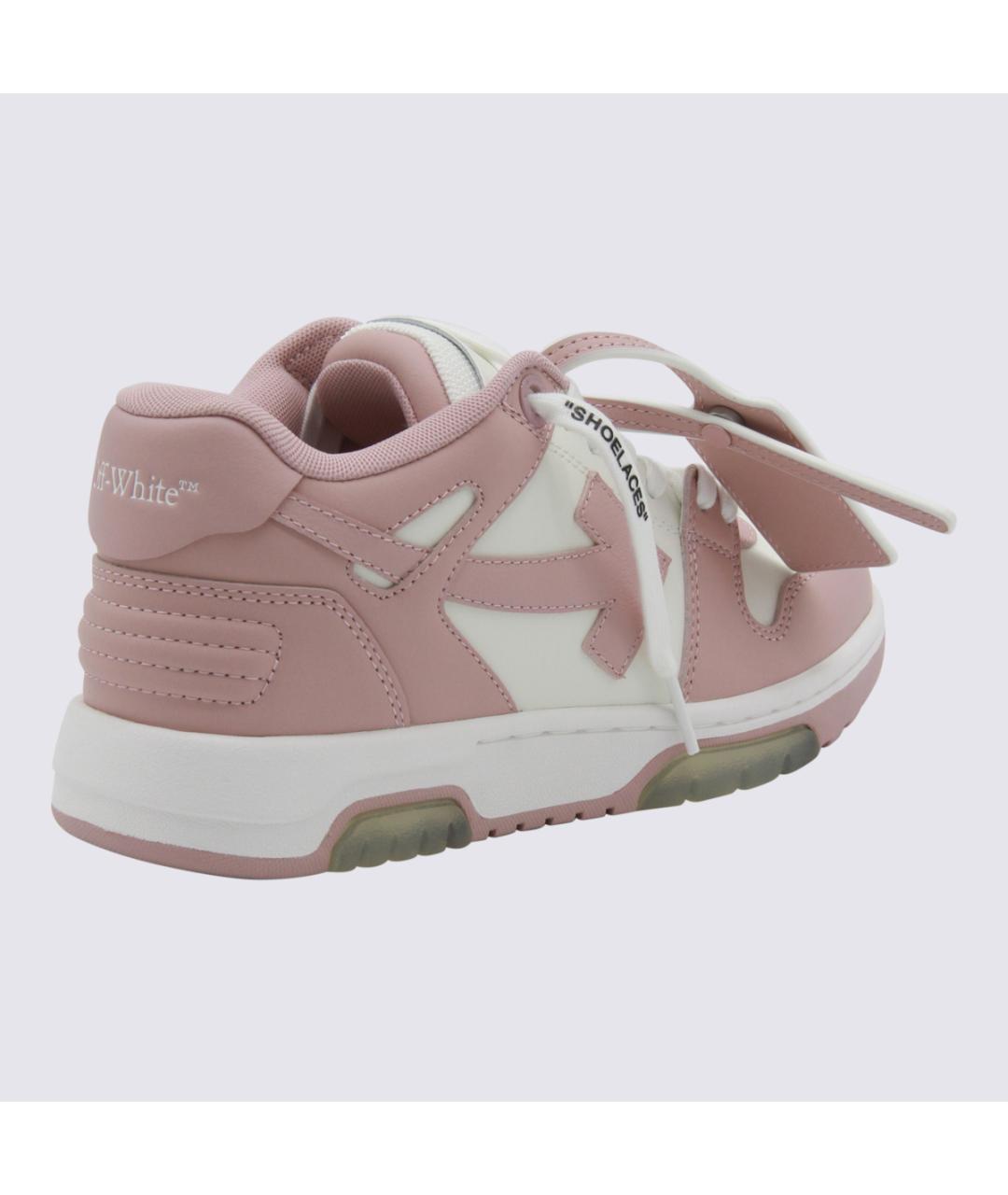 OFF-WHITE Розовые кожаные кеды, фото 3