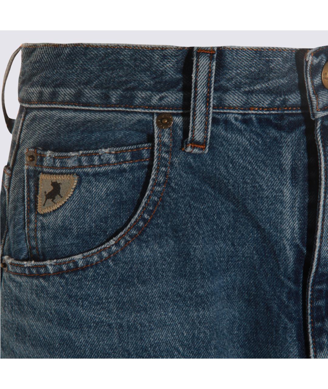 LOIS JEANS Синие хлопковые прямые джинсы, фото 3