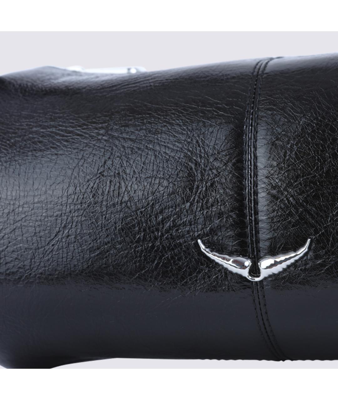 ZADIG & VOLTAIRE Черная кожаная сумка тоут, фото 4