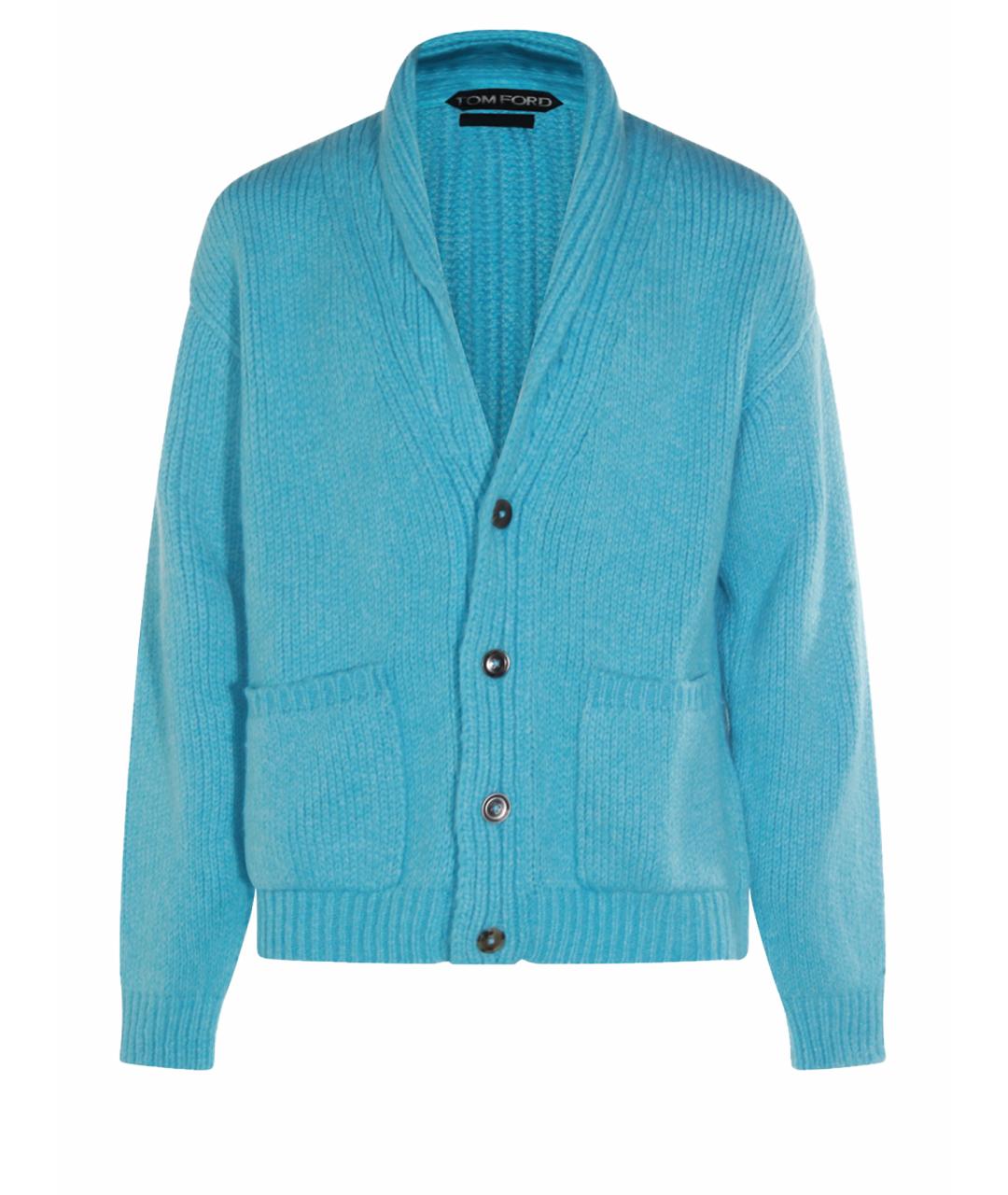 TOM FORD Бирюзовый кашемировый кардиган, фото 1