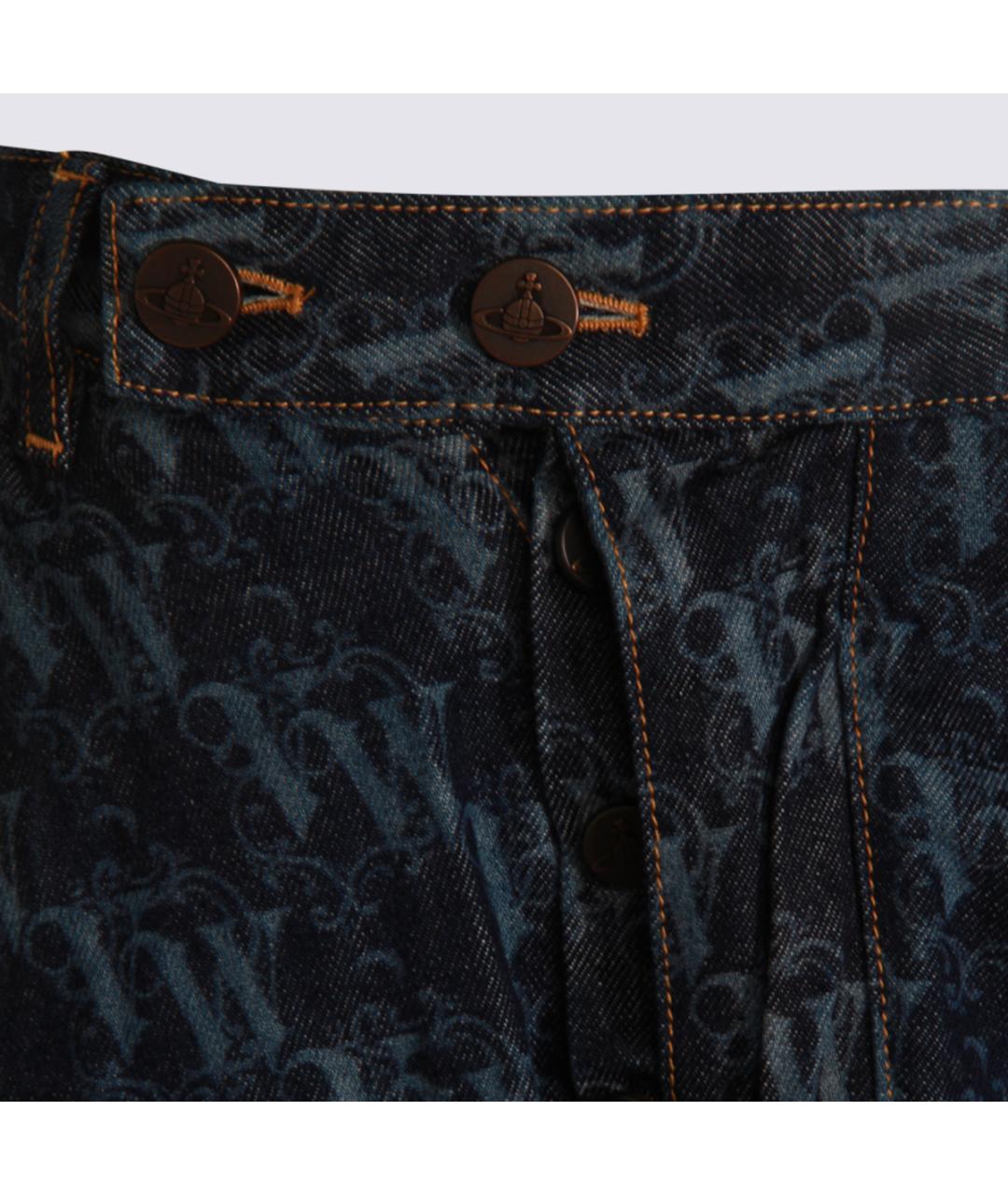 VIVIENNE WESTWOOD Синие хлопковые прямые джинсы, фото 4