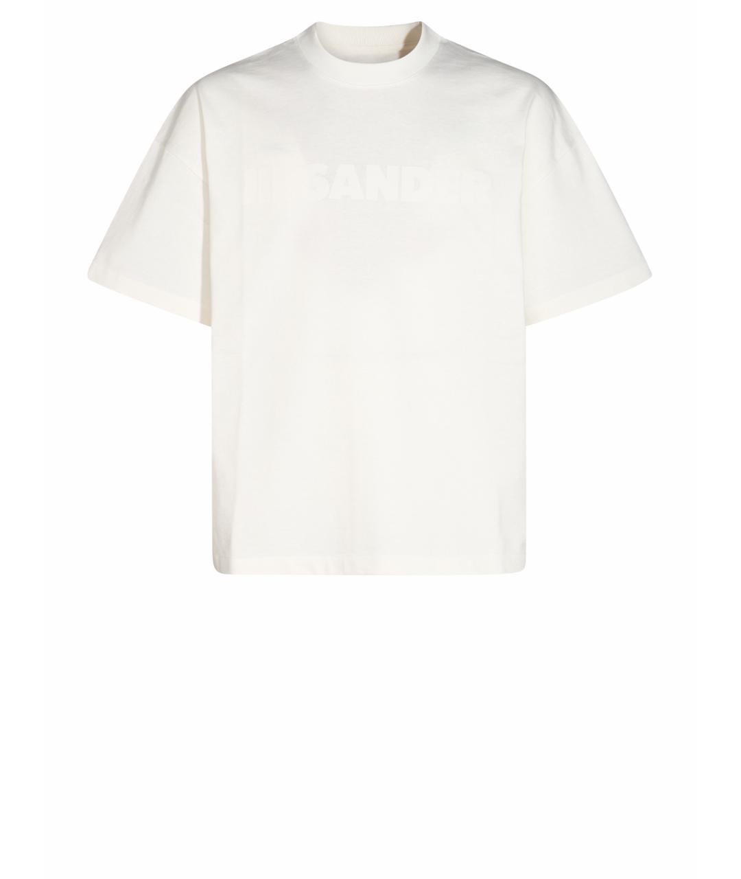 JIL SANDER Белая хлопковая футболка, фото 1