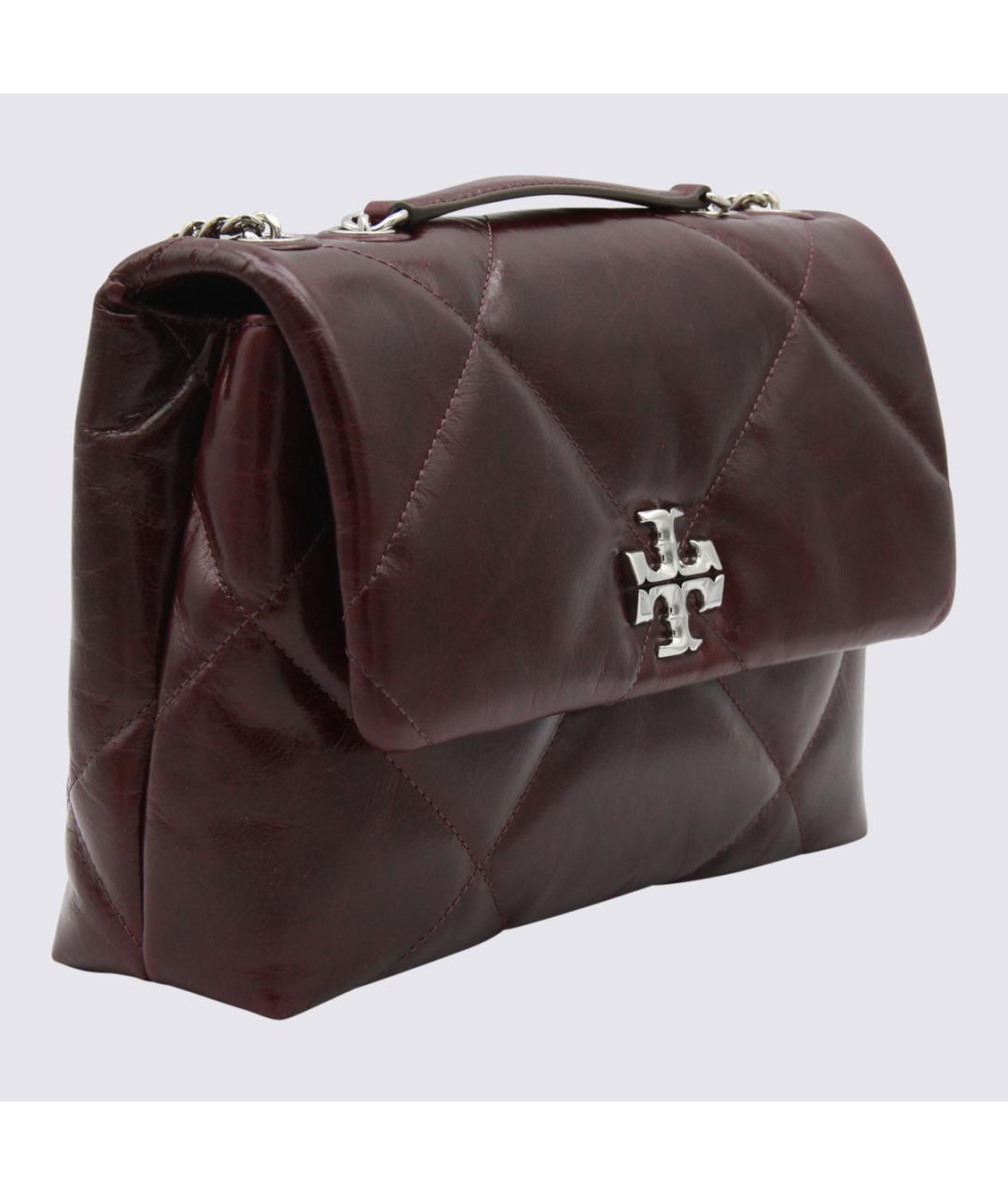 TORY BURCH Бордовая кожаная сумка через плечо, фото 2