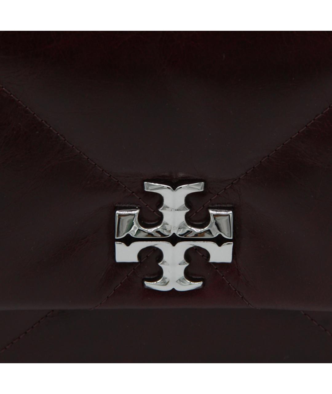 TORY BURCH Бордовая кожаная сумка через плечо, фото 4