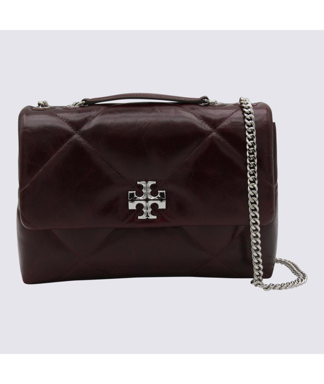 TORY BURCH Бордовая кожаная сумка через плечо, фото 5