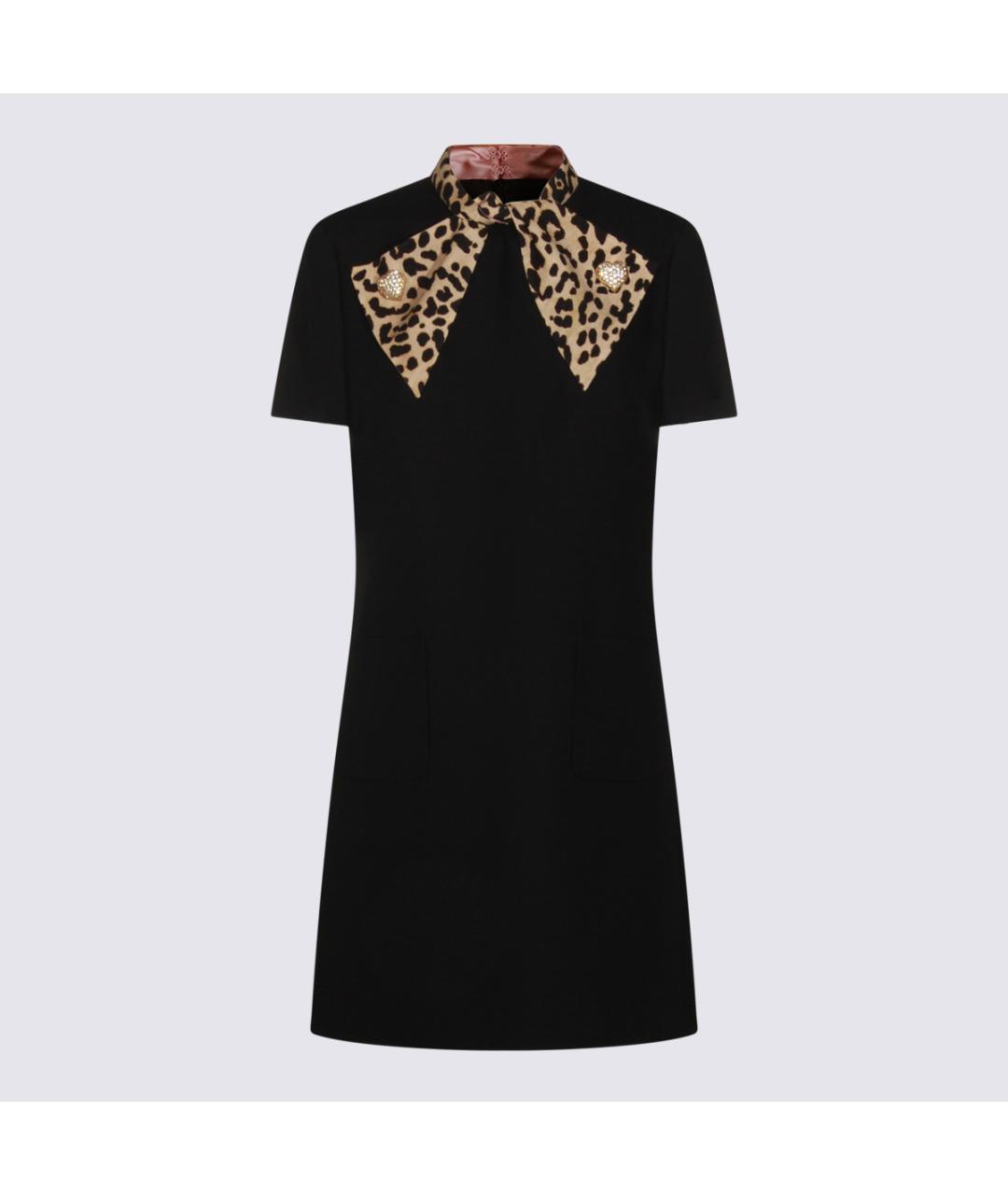 VALENTINO Черное шерстяное вечернее платье, фото 5