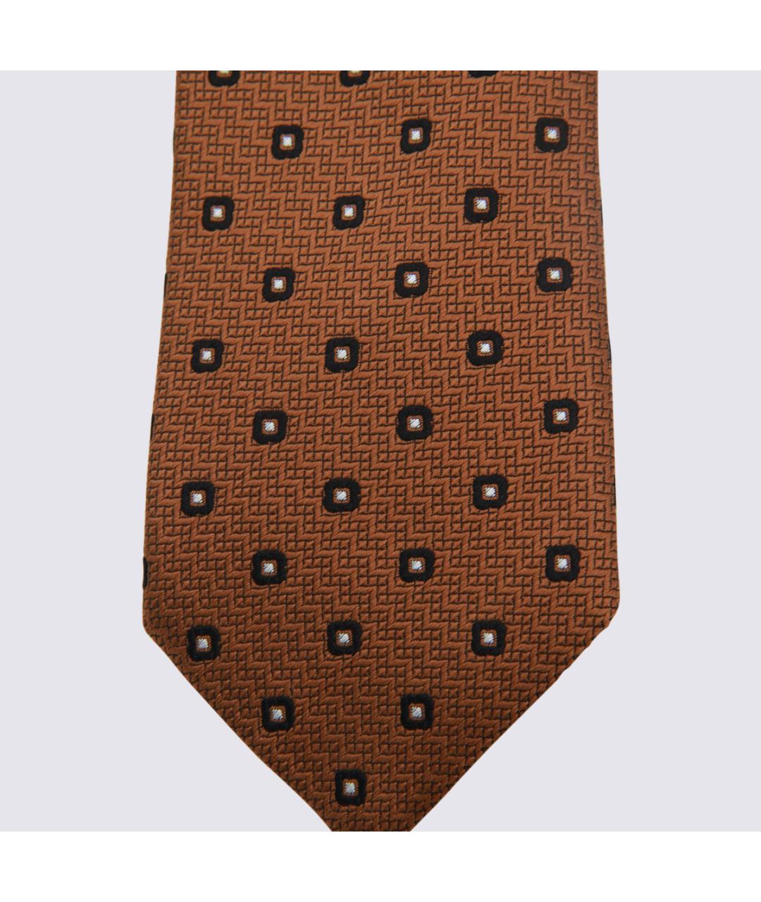 ZEGNA Бежевый шелковый галстук, фото 2