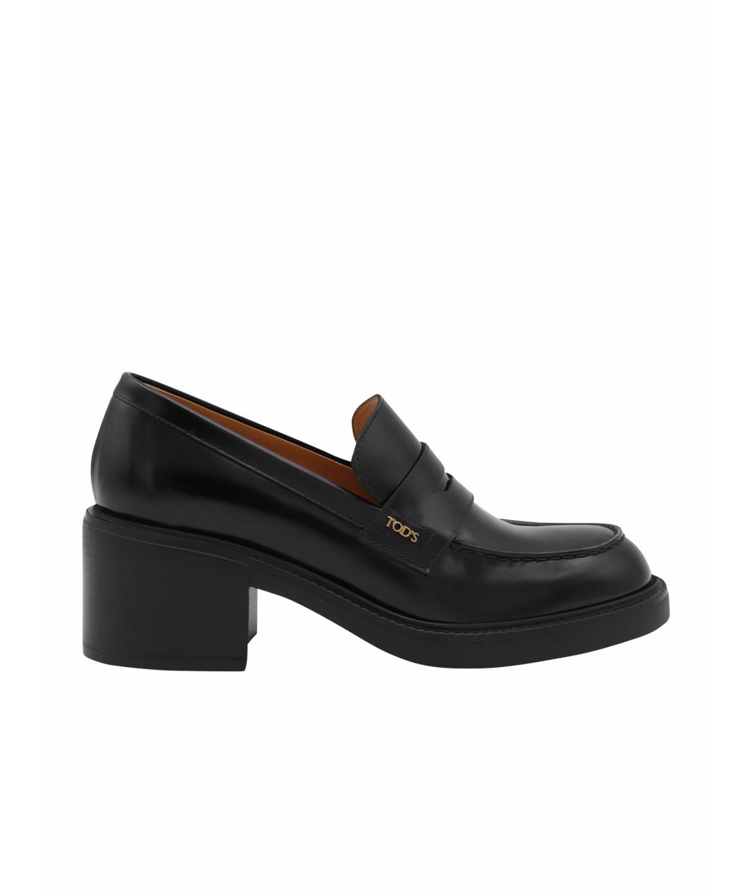 TOD'S Черные кожаные ботинки, фото 1