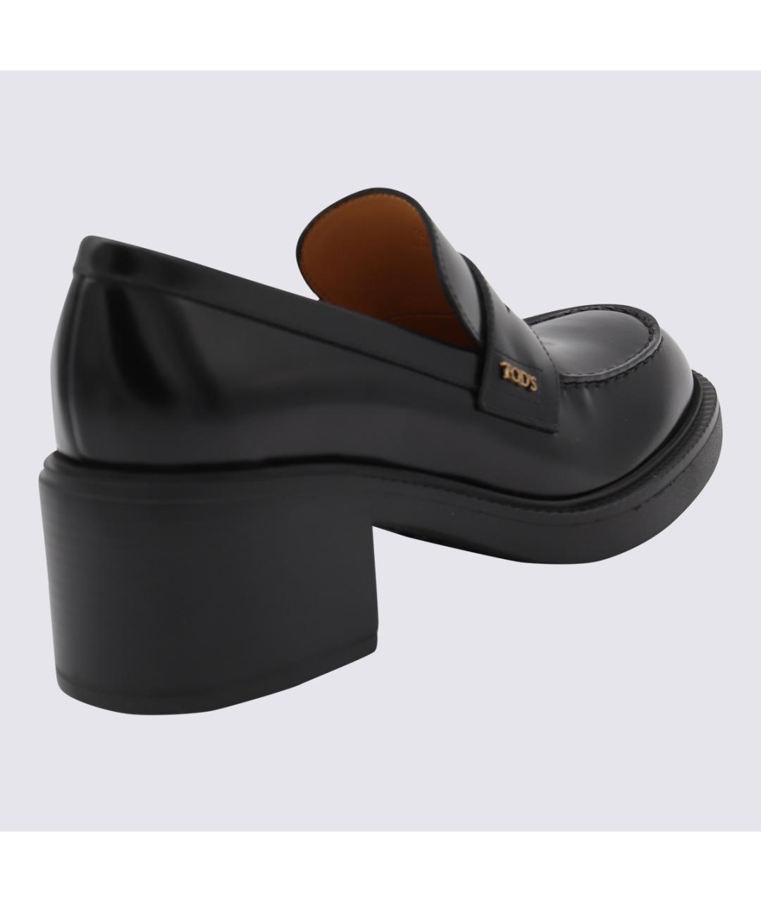 TOD'S Черные кожаные ботинки, фото 3