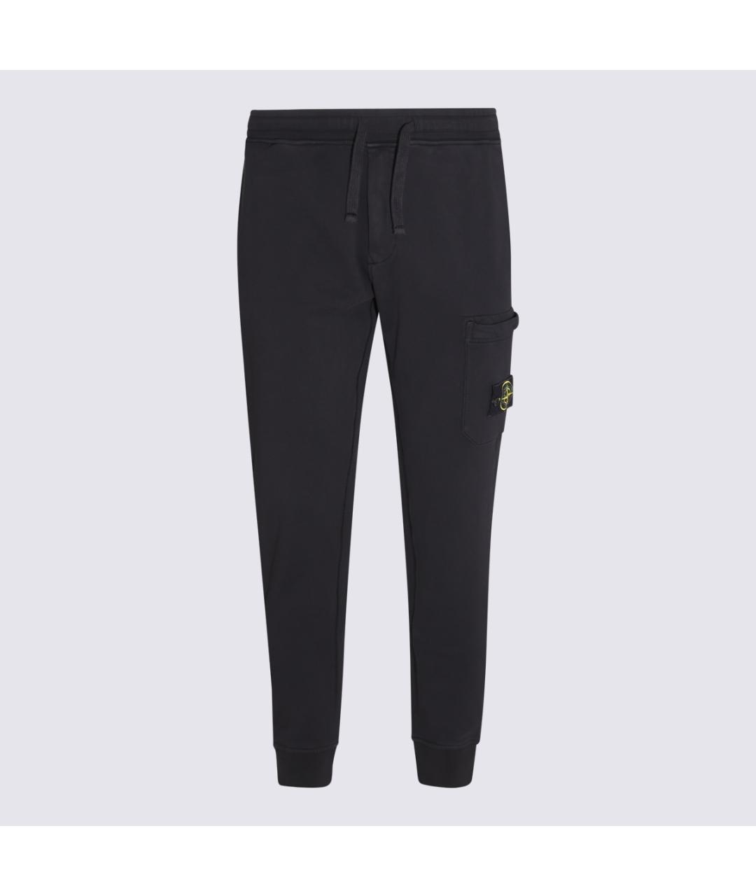STONE ISLAND Темно-синие хлопковые повседневные брюки, фото 3