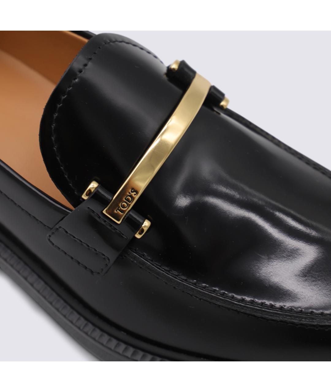TOD'S Черные кожаные лоферы, фото 4