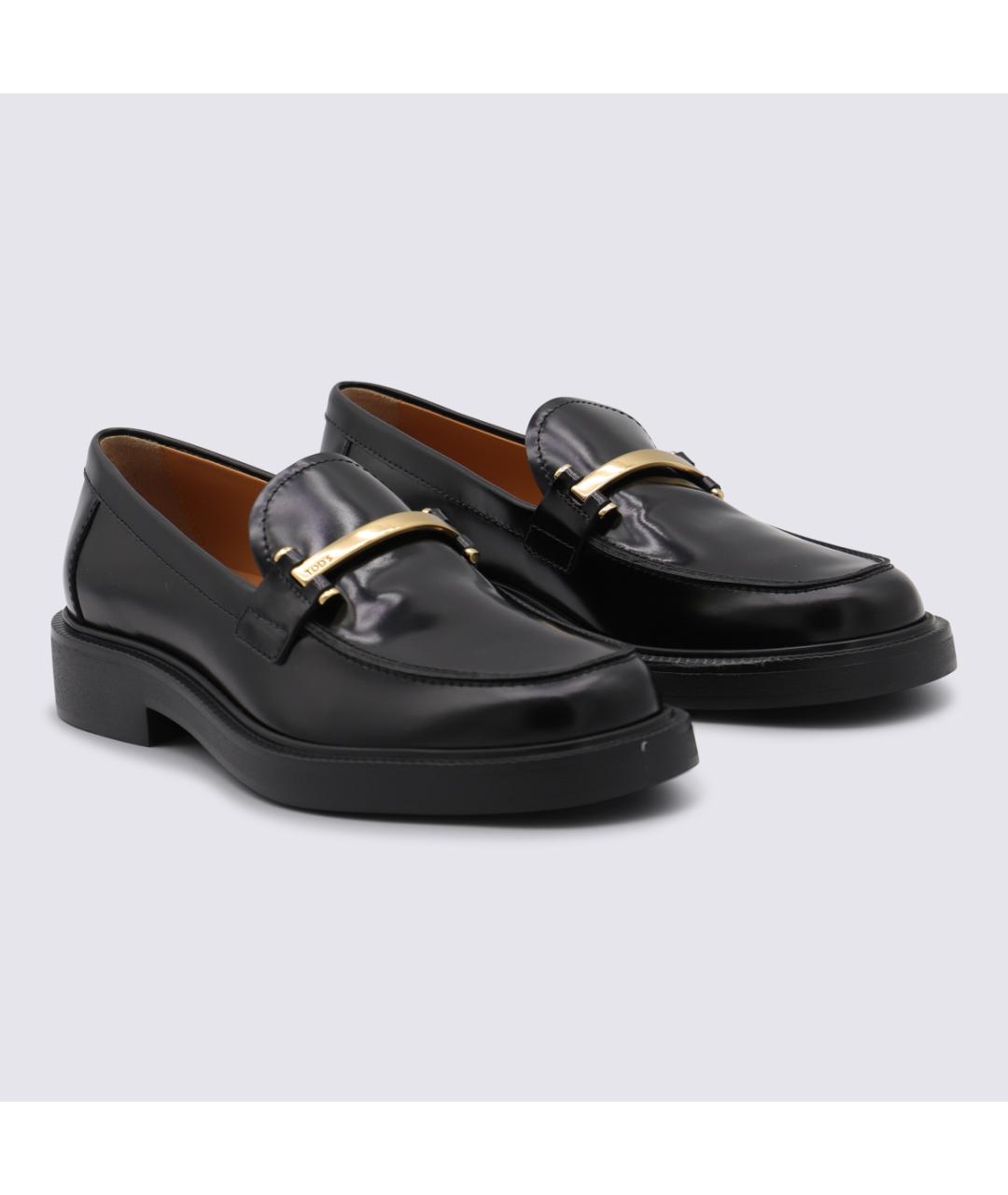 TOD'S Черные кожаные лоферы, фото 2
