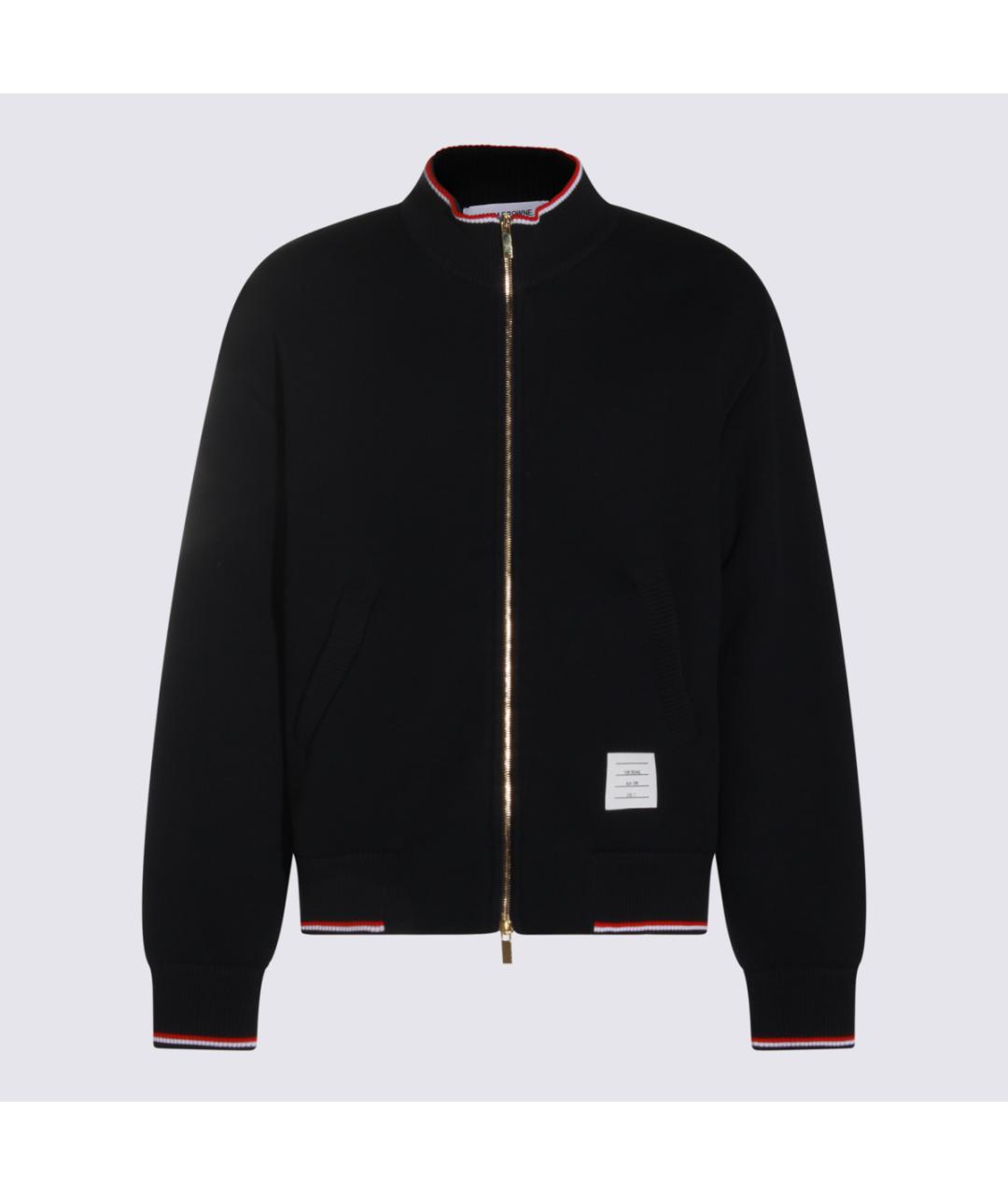 THOM BROWNE Темно-синяя хлопко-эластановая куртка, фото 5