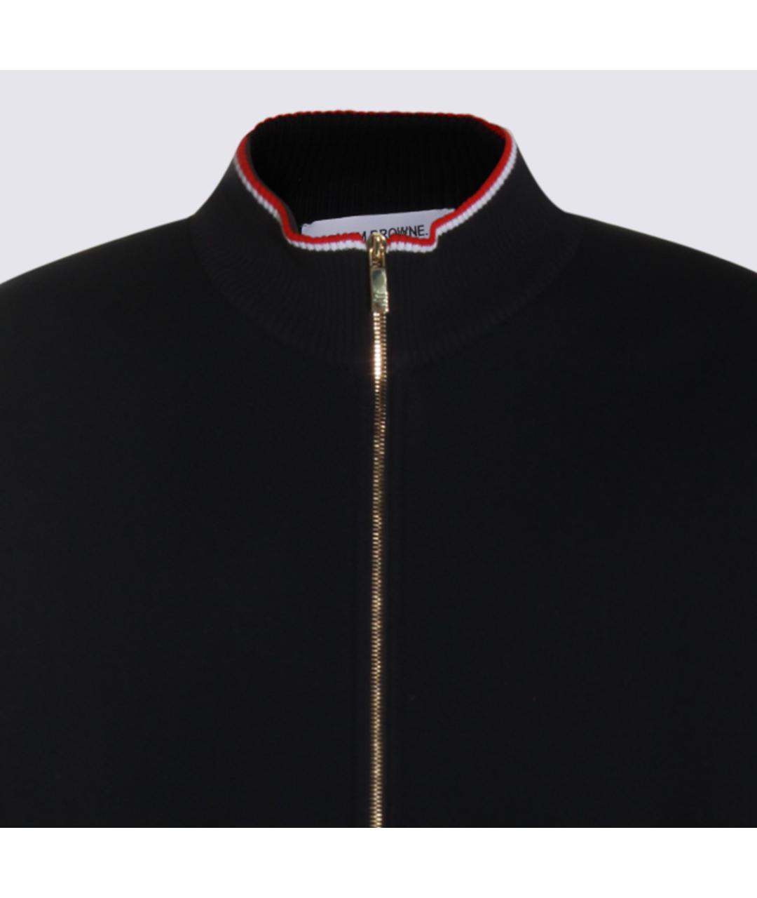 THOM BROWNE Темно-синяя хлопко-эластановая куртка, фото 4