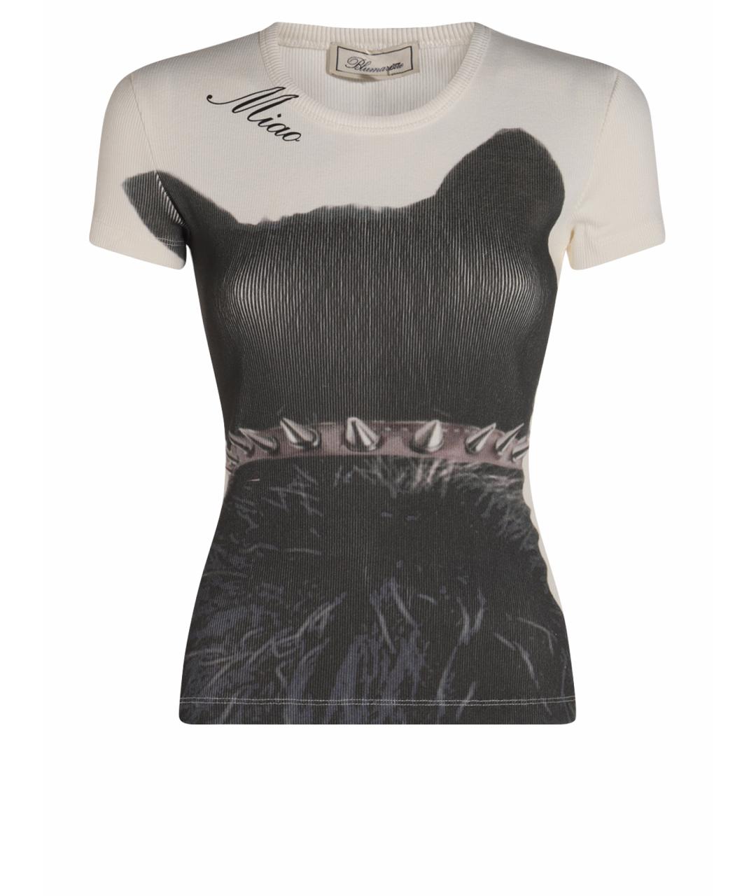 BLUMARINE Мульти хлопковая футболка, фото 1