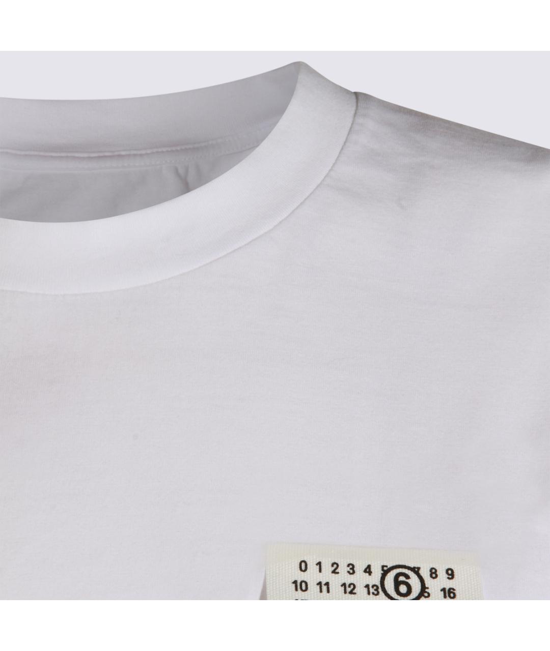 MM6 MAISON MARGIELA Белая хлопковая футболка, фото 3