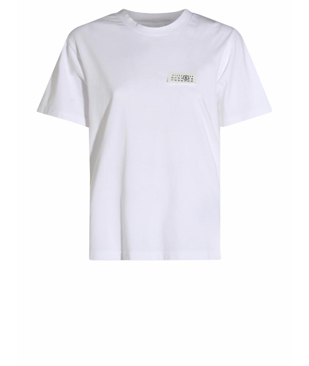 MM6 MAISON MARGIELA Белая хлопковая футболка, фото 1