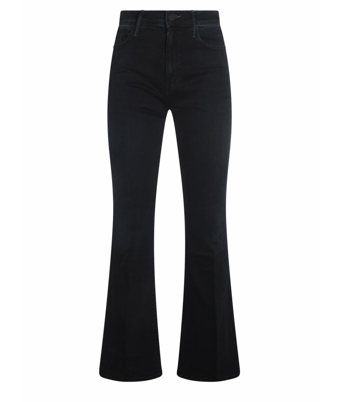 MOTHER Черные хлопко-полиэстеровые джинсы клеш, фото 1