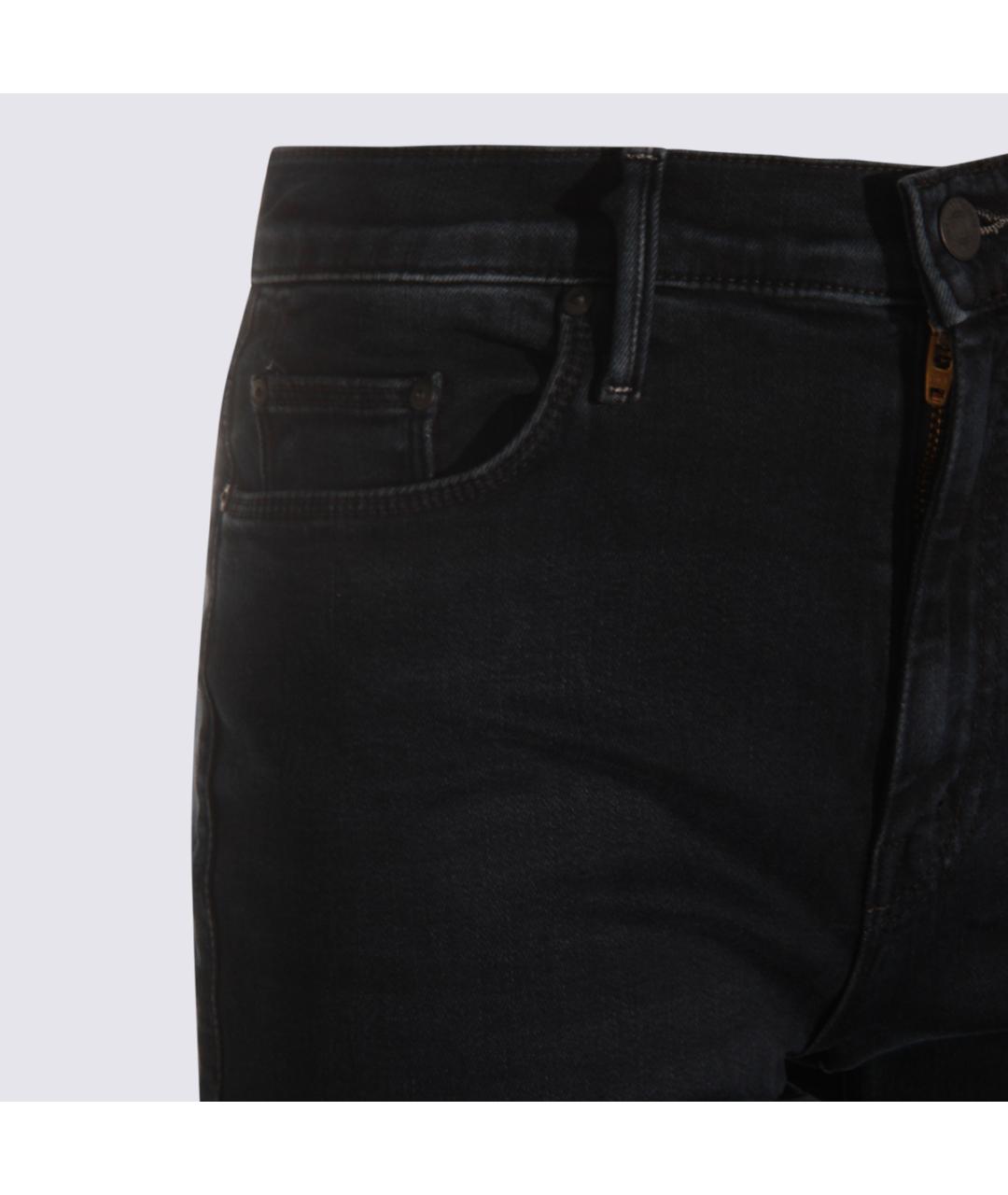 MOTHER Черные хлопко-полиэстеровые джинсы клеш, фото 3