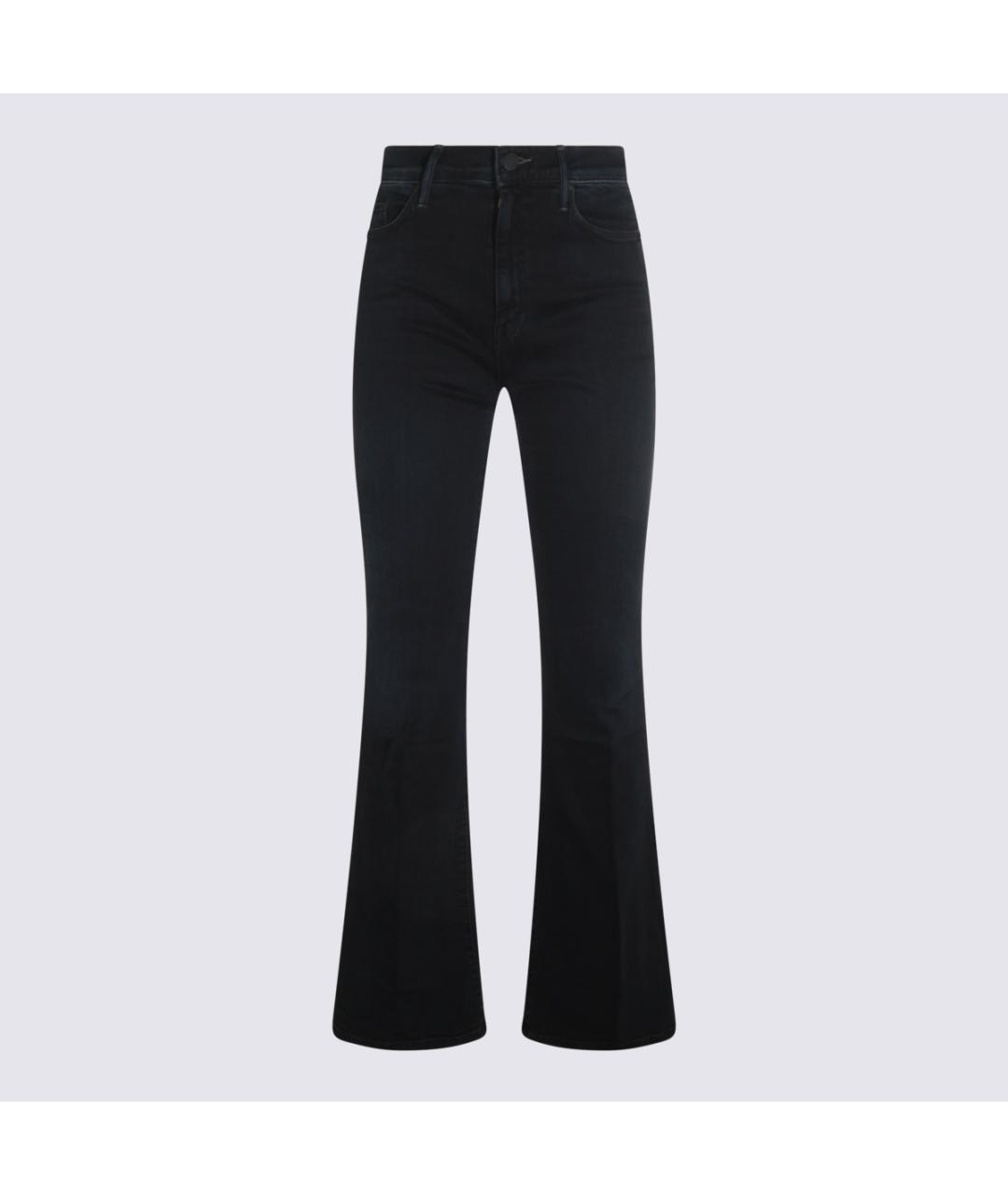 MOTHER Черные хлопко-полиэстеровые джинсы клеш, фото 5