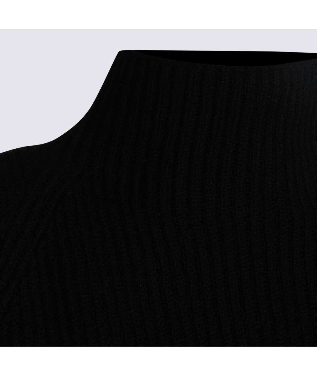 KUJITEN Черный шерстяной джемпер / свитер, фото 3