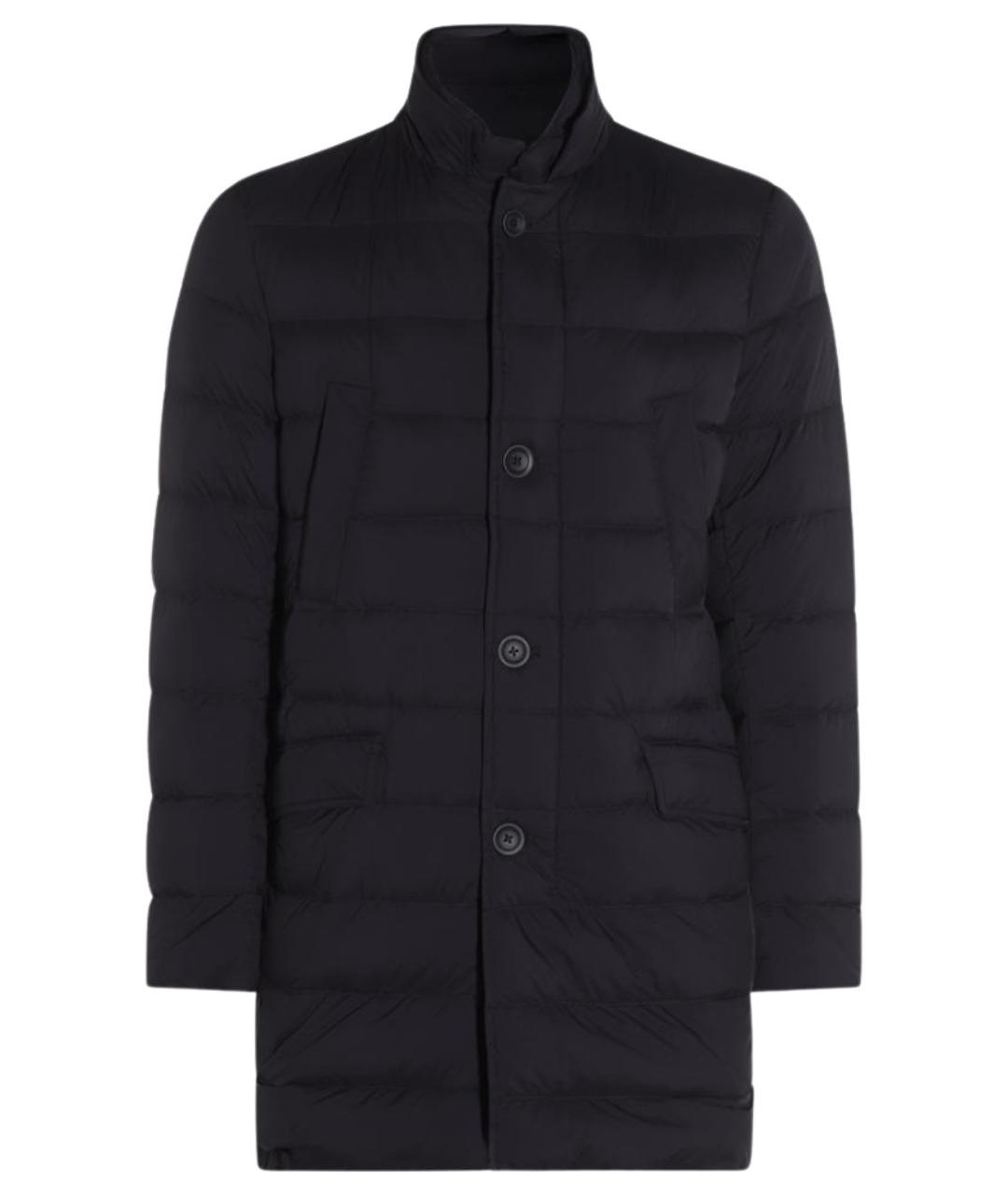 HERNO Темно-синее полиамидовое пальто, фото 1