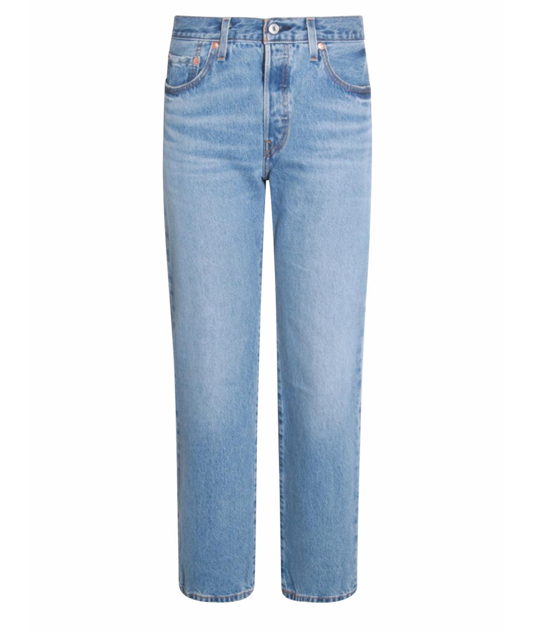 LEVI'S Голубые хлопковые прямые джинсы, фото 1