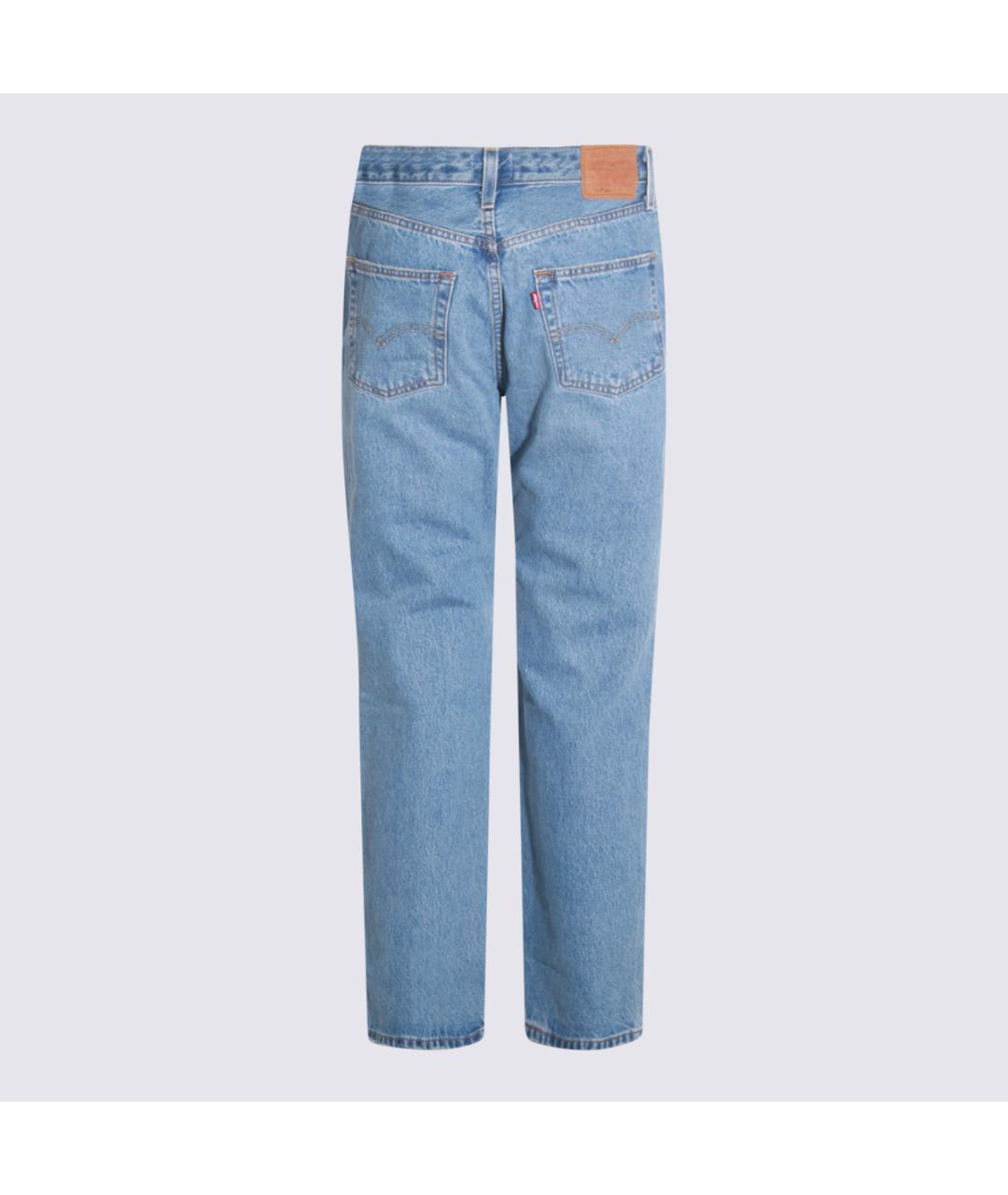LEVI'S Голубые хлопковые прямые джинсы, фото 2