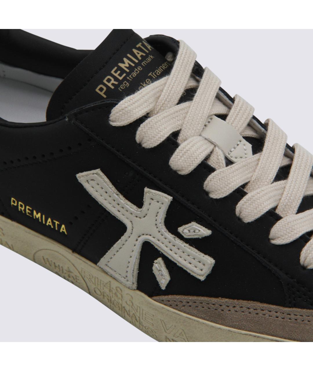 PREMIATA Черные кожаные кроссовки, фото 4