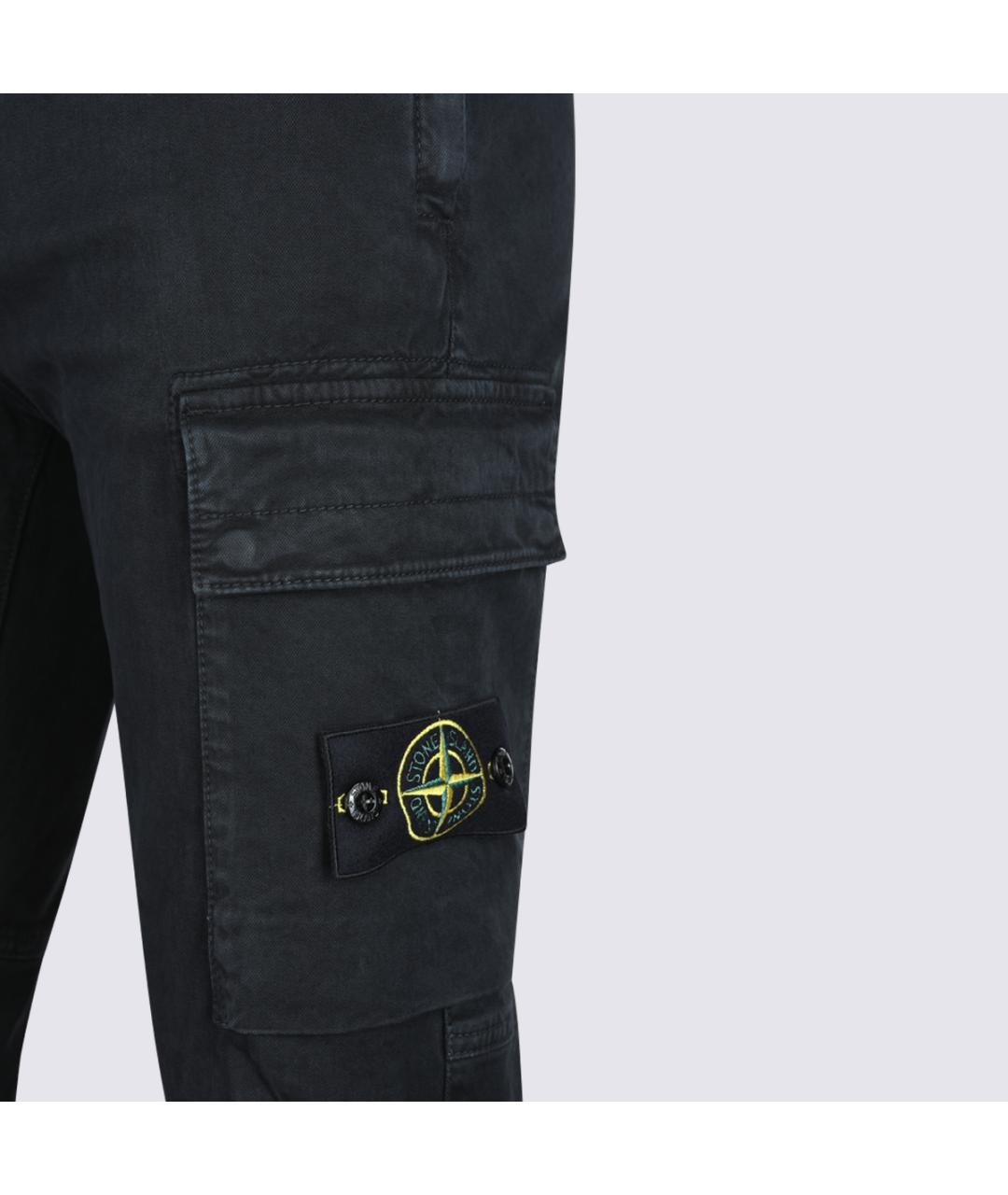 STONE ISLAND Черные повседневные брюки, фото 3