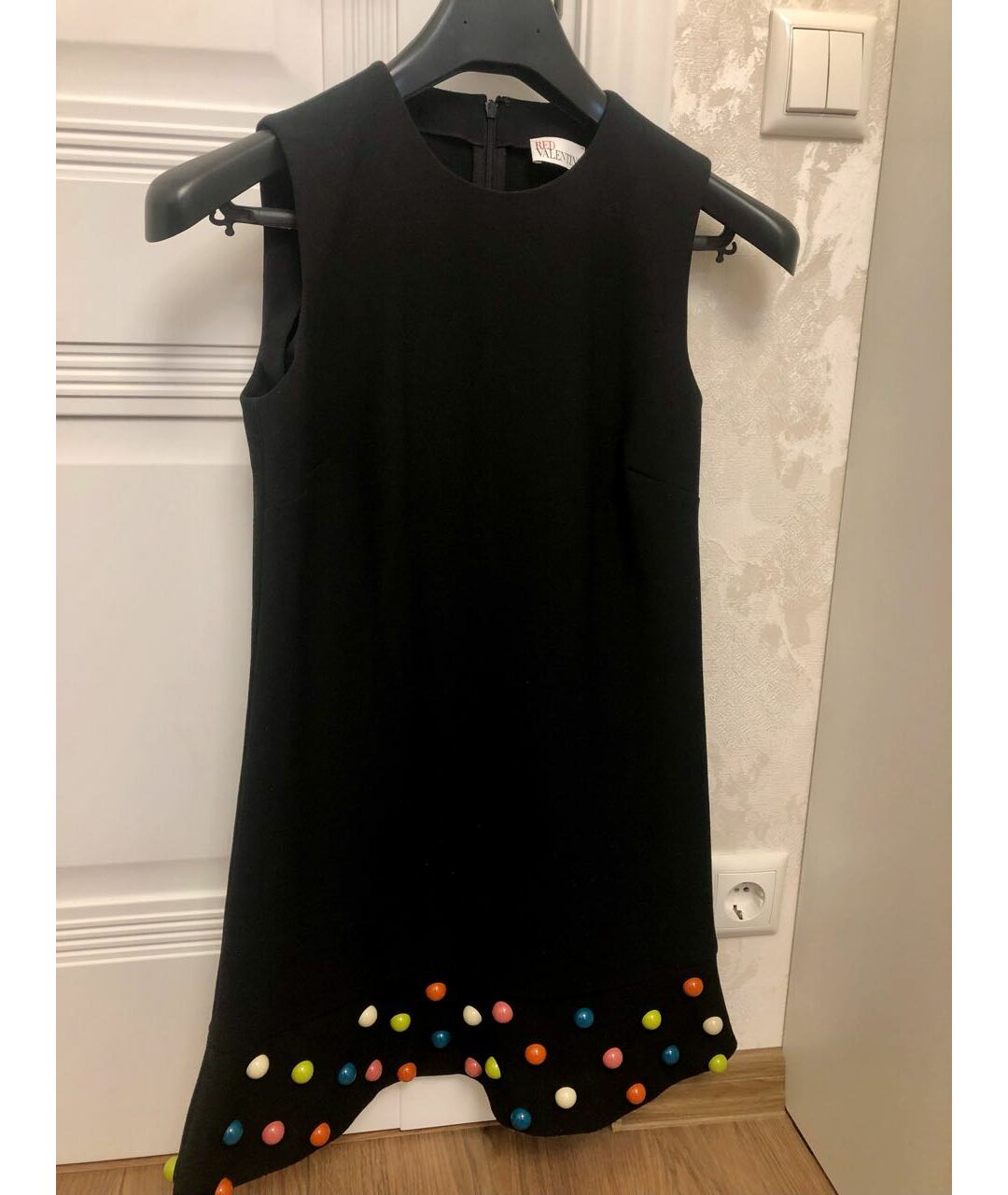 RED VALENTINO Черное полиэстеровое повседневное платье, фото 4