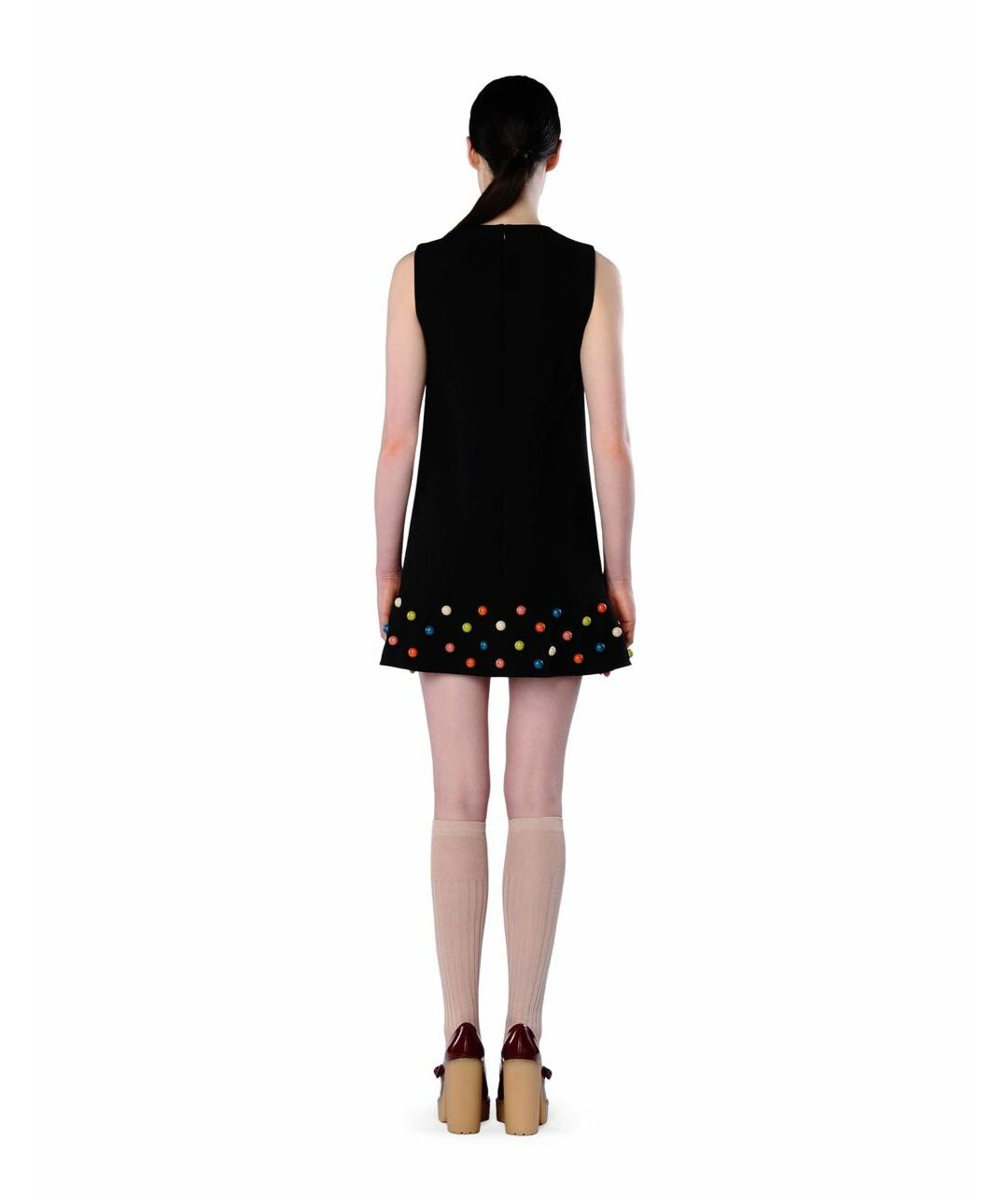 RED VALENTINO Черное полиэстеровое повседневное платье, фото 6