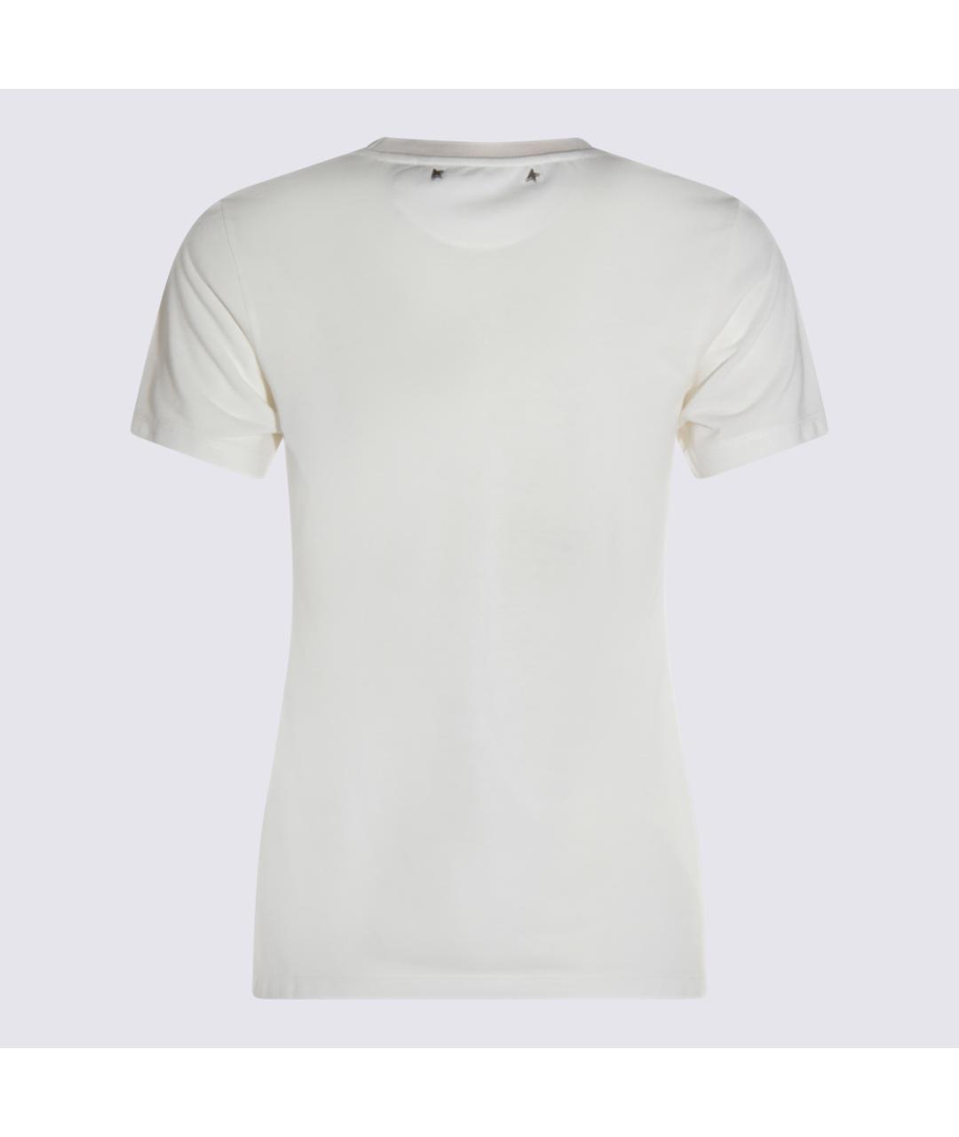 GOLDEN GOOSE DELUXE BRAND Белая хлопковая футболка, фото 2