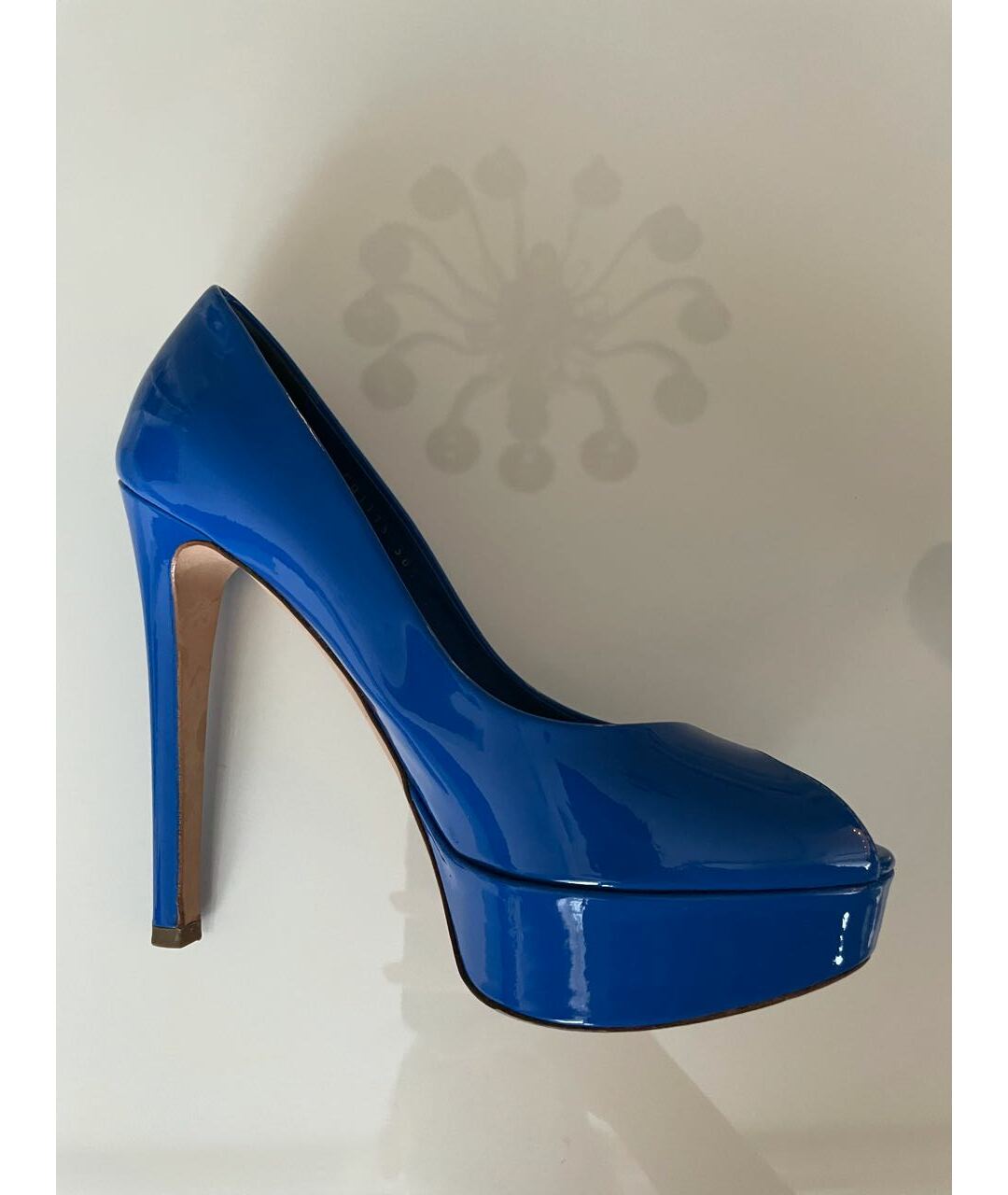 CHRISTIAN DIOR PRE-OWNED Синие туфли из лакированной кожи, фото 5