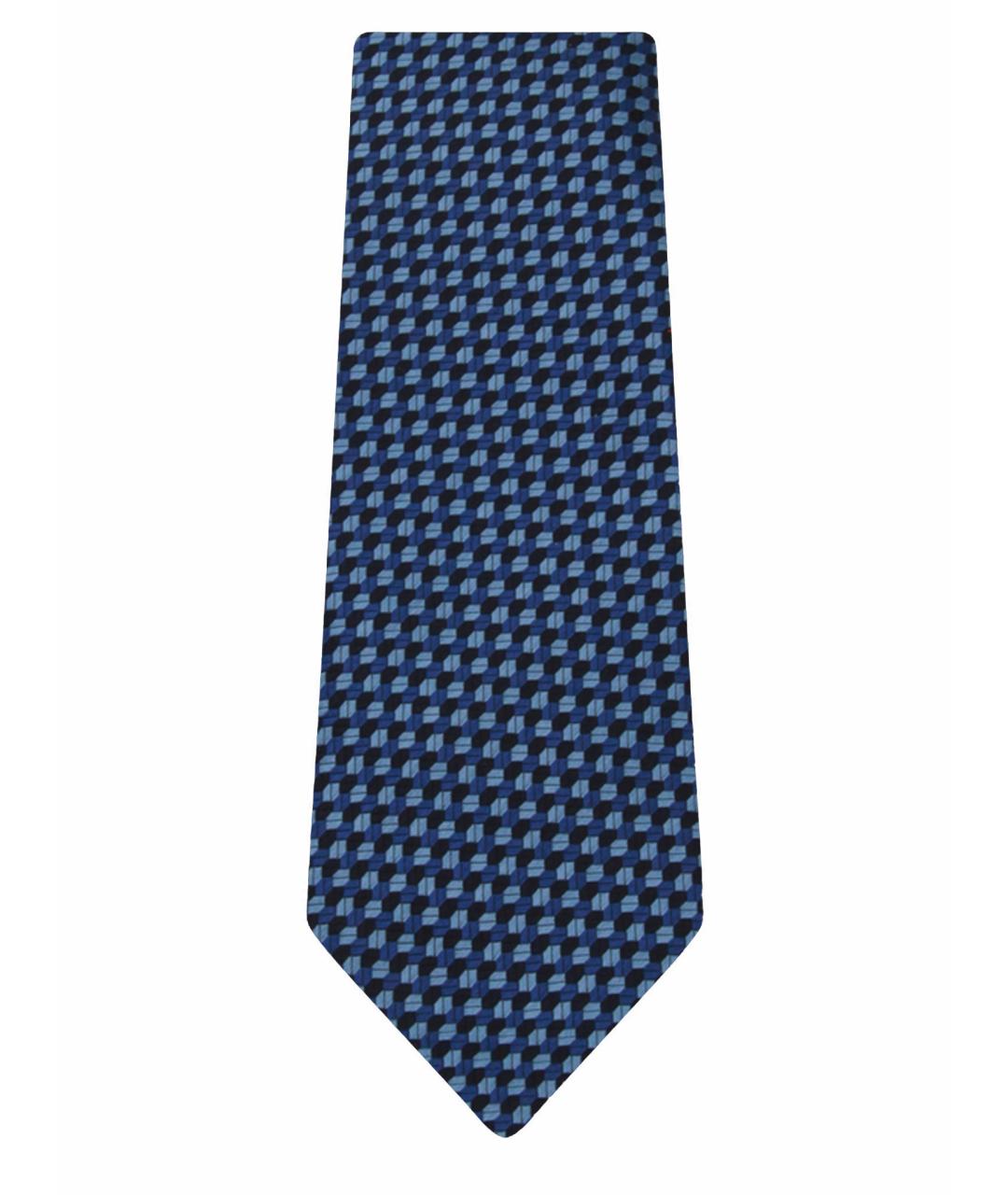 ZEGNA Синий шелковый галстук, фото 1