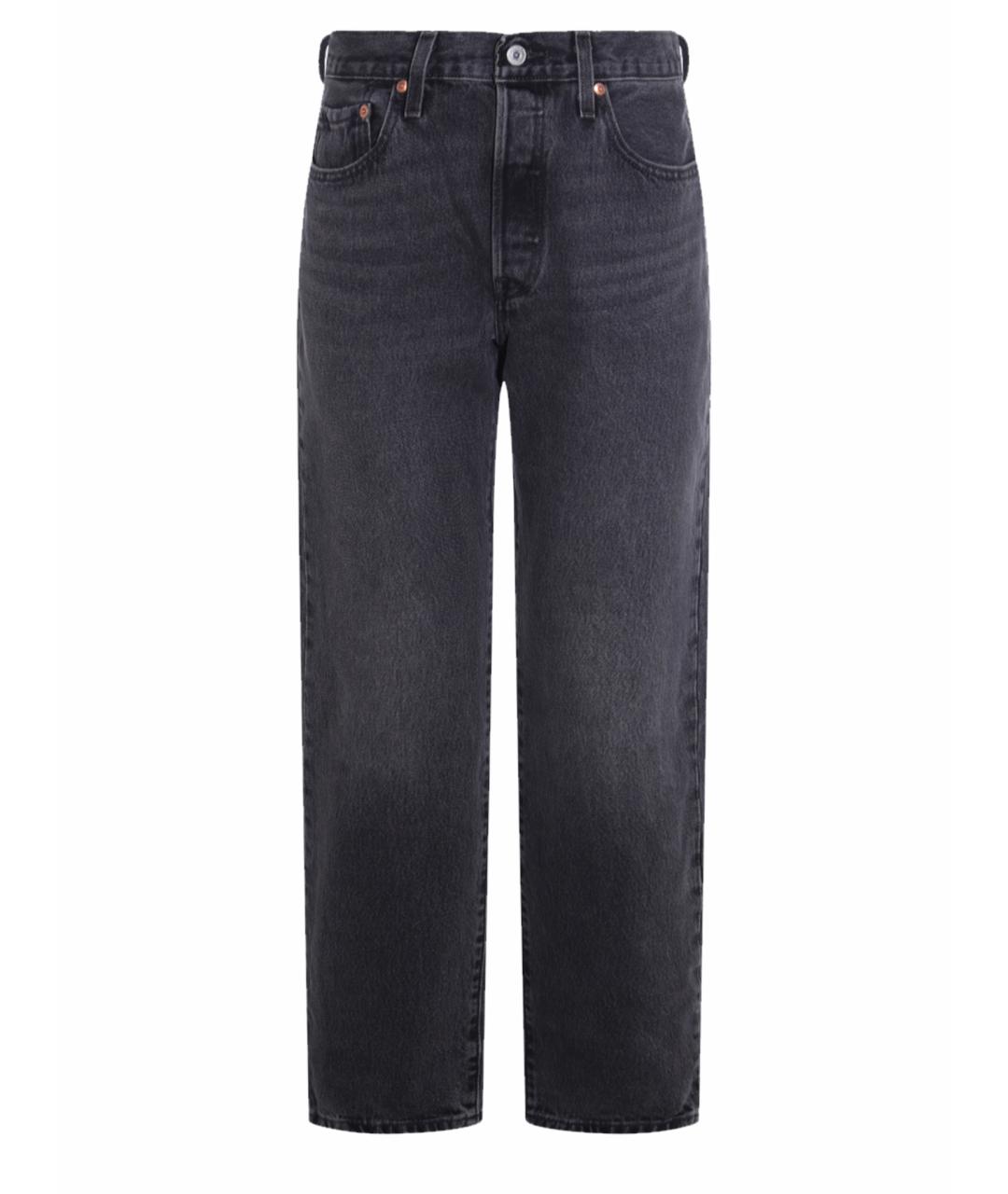 LEVI'S Антрацитовые хлопковые прямые джинсы, фото 1