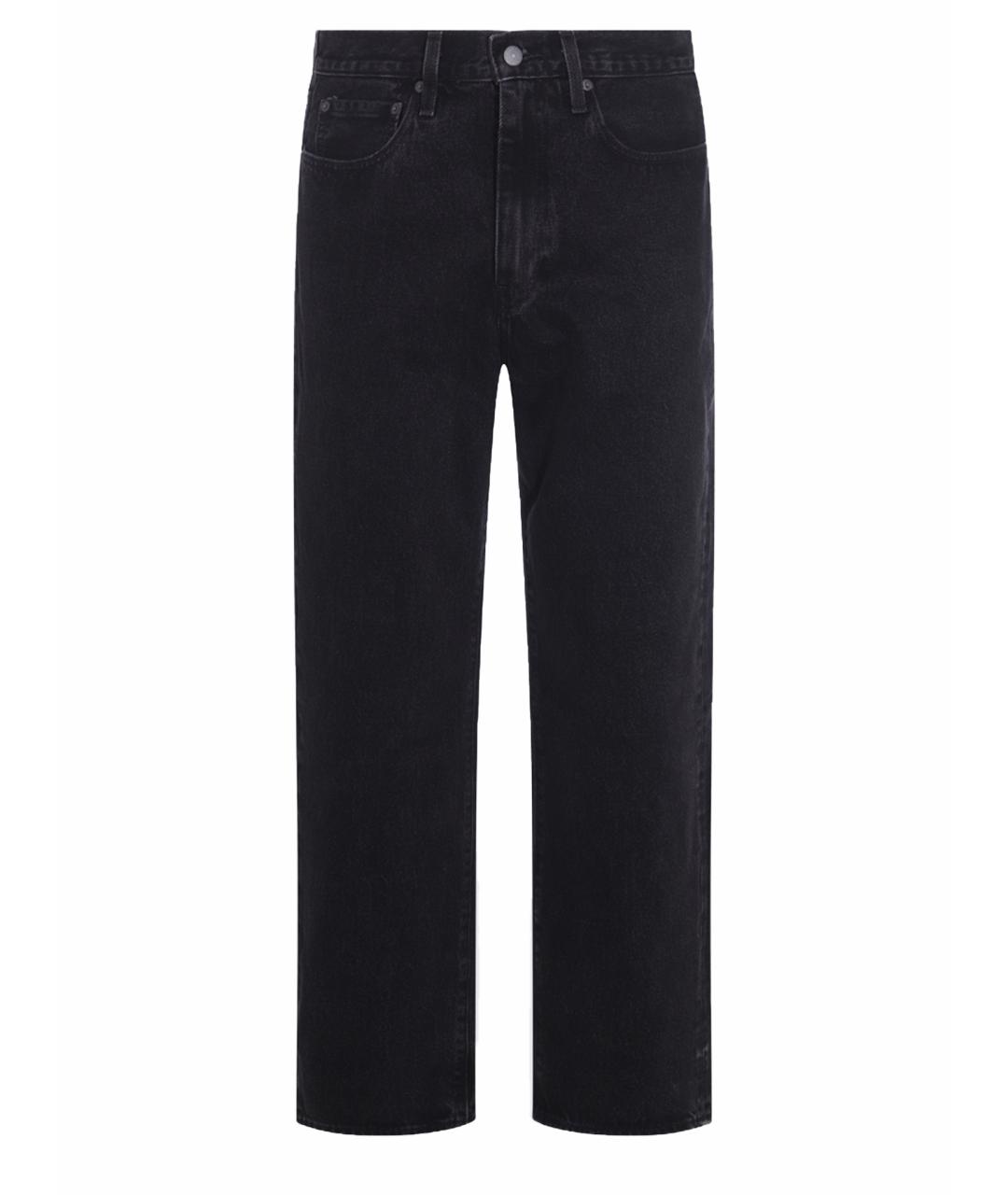 LEVI'S Черные хлопковые прямые джинсы, фото 1