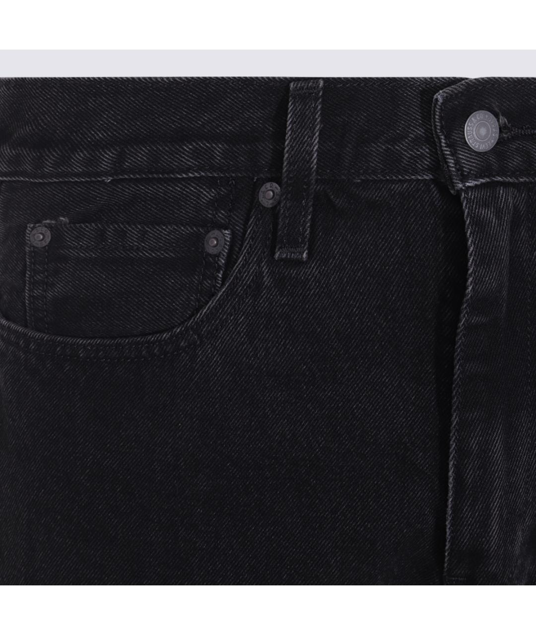 LEVI'S Черные хлопковые прямые джинсы, фото 3