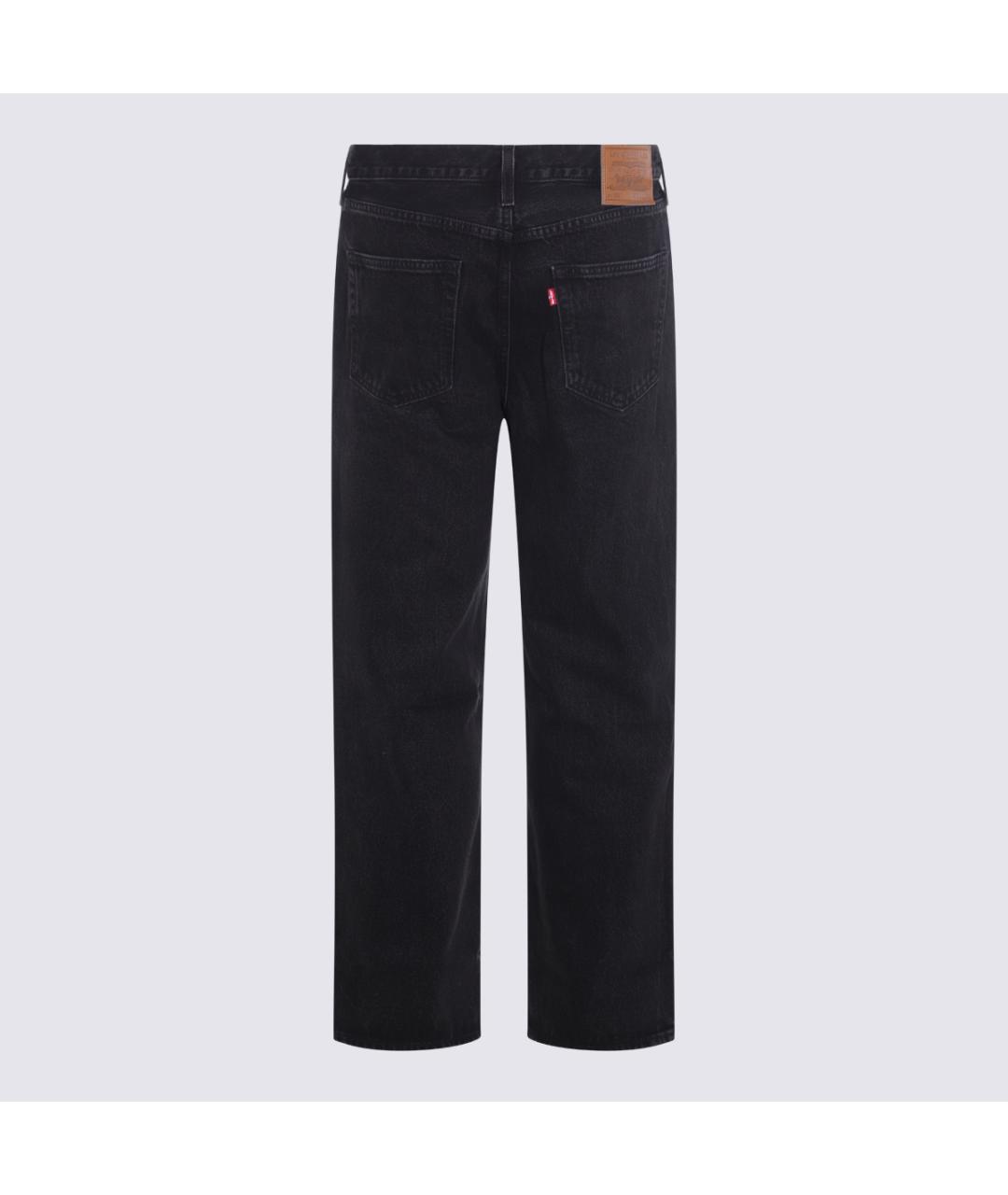 LEVI'S Черные хлопковые прямые джинсы, фото 2