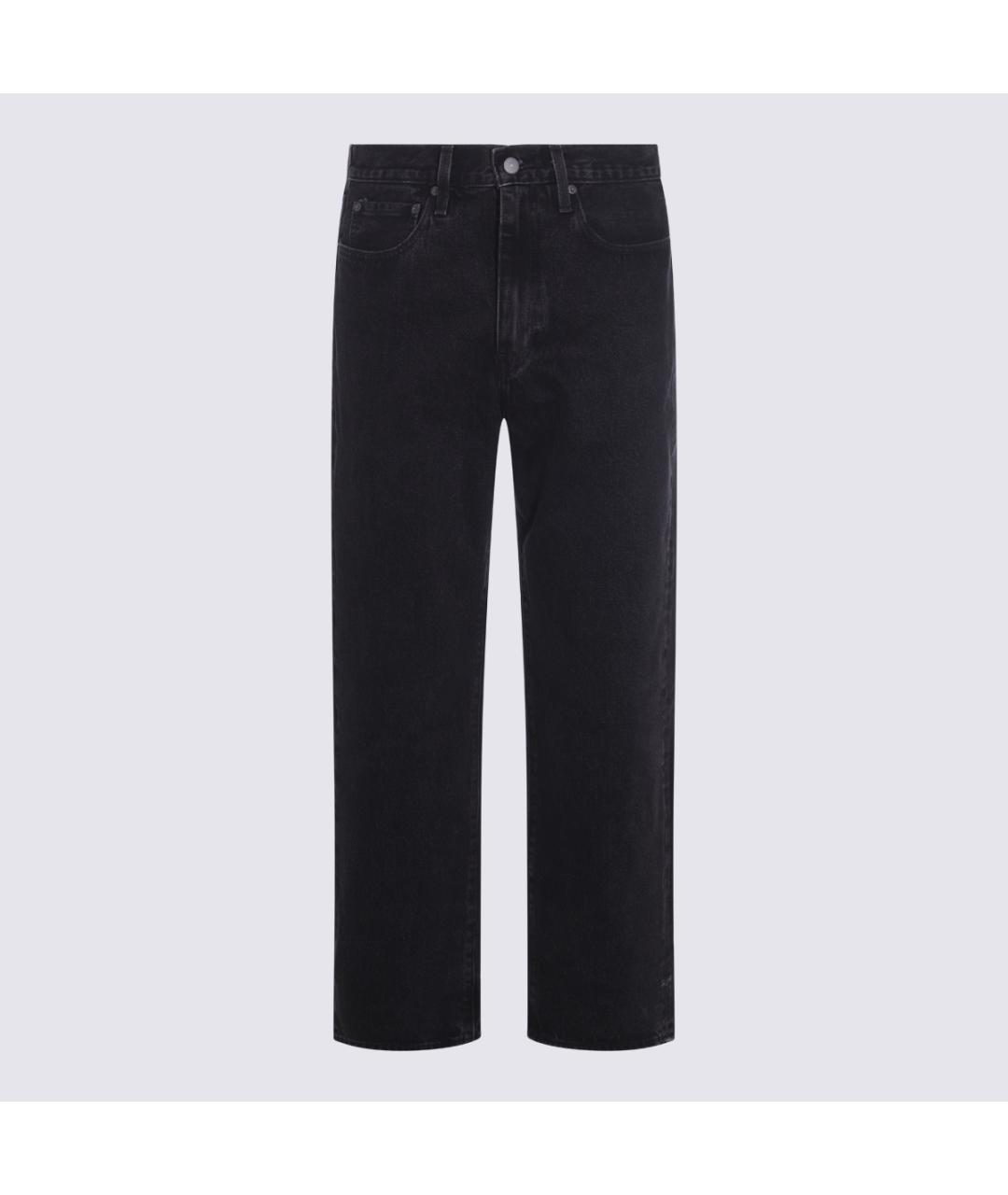 LEVI'S Черные хлопковые прямые джинсы, фото 4