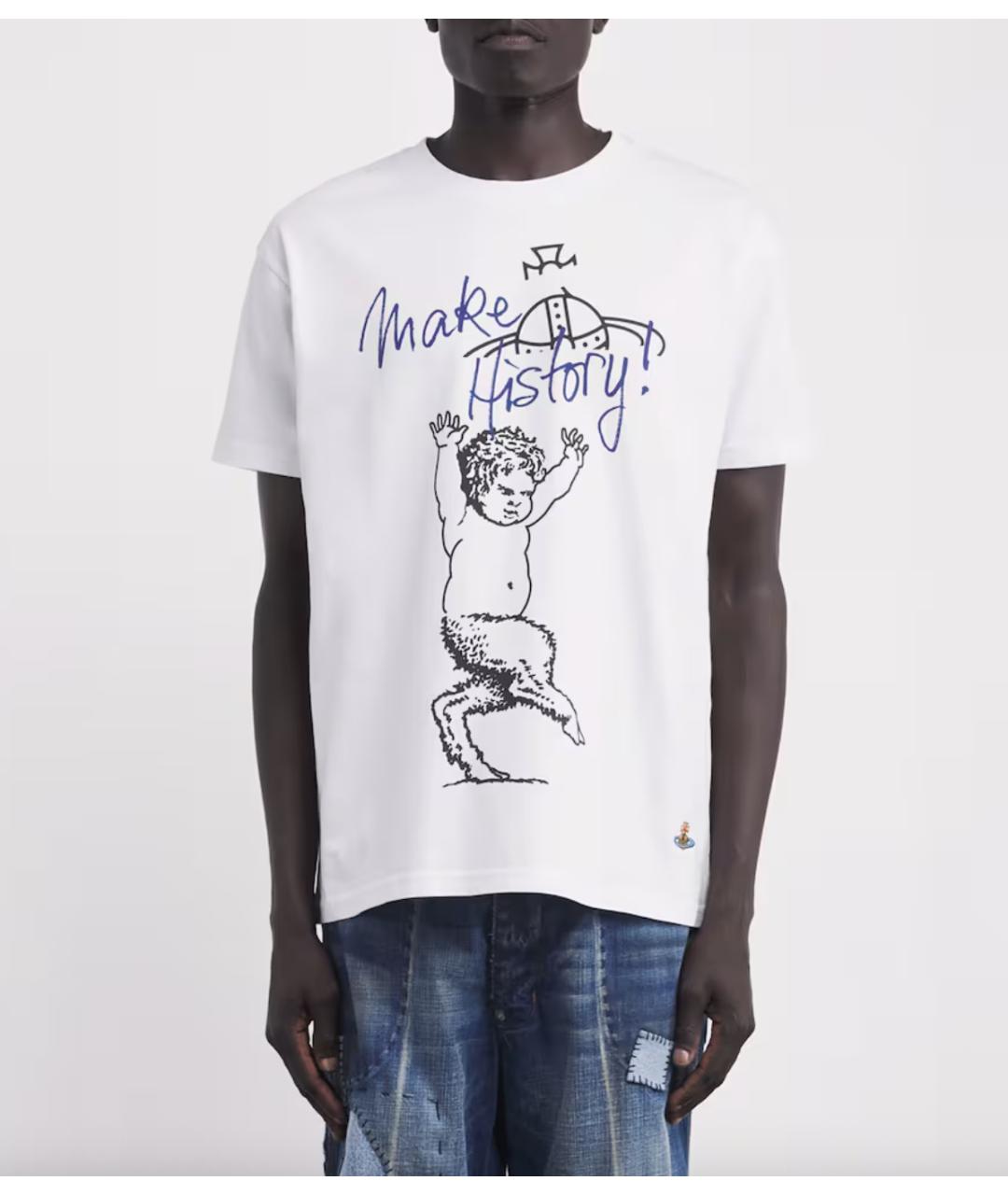 VIVIENNE WESTWOOD Белая хлопковая футболка, фото 2