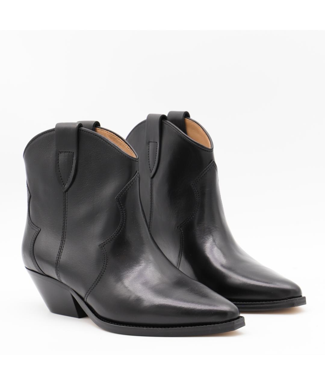 ISABEL MARANT Черные кожаные сапоги, фото 2