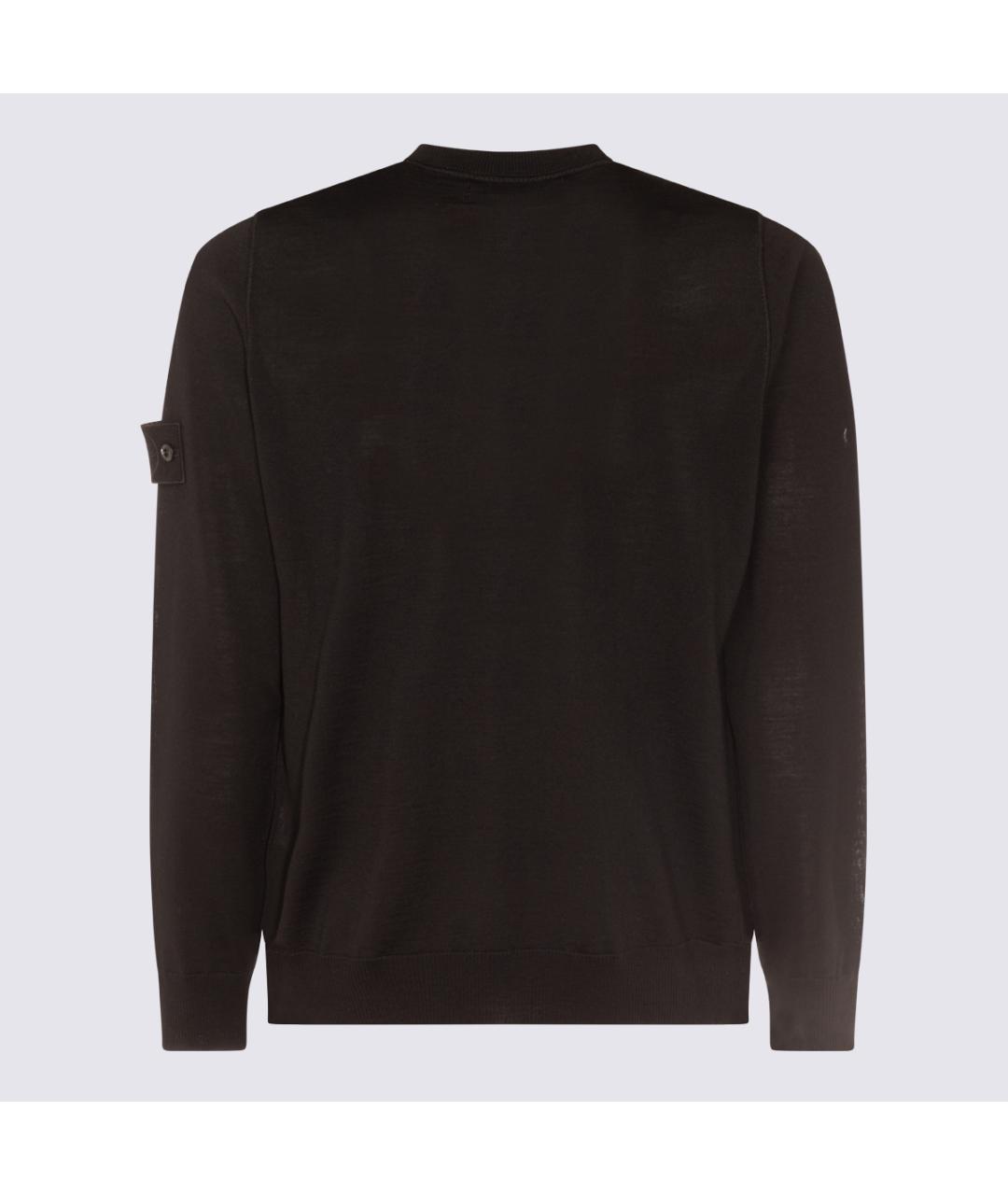 STONE ISLAND Черный шерстяной джемпер / свитер, фото 2