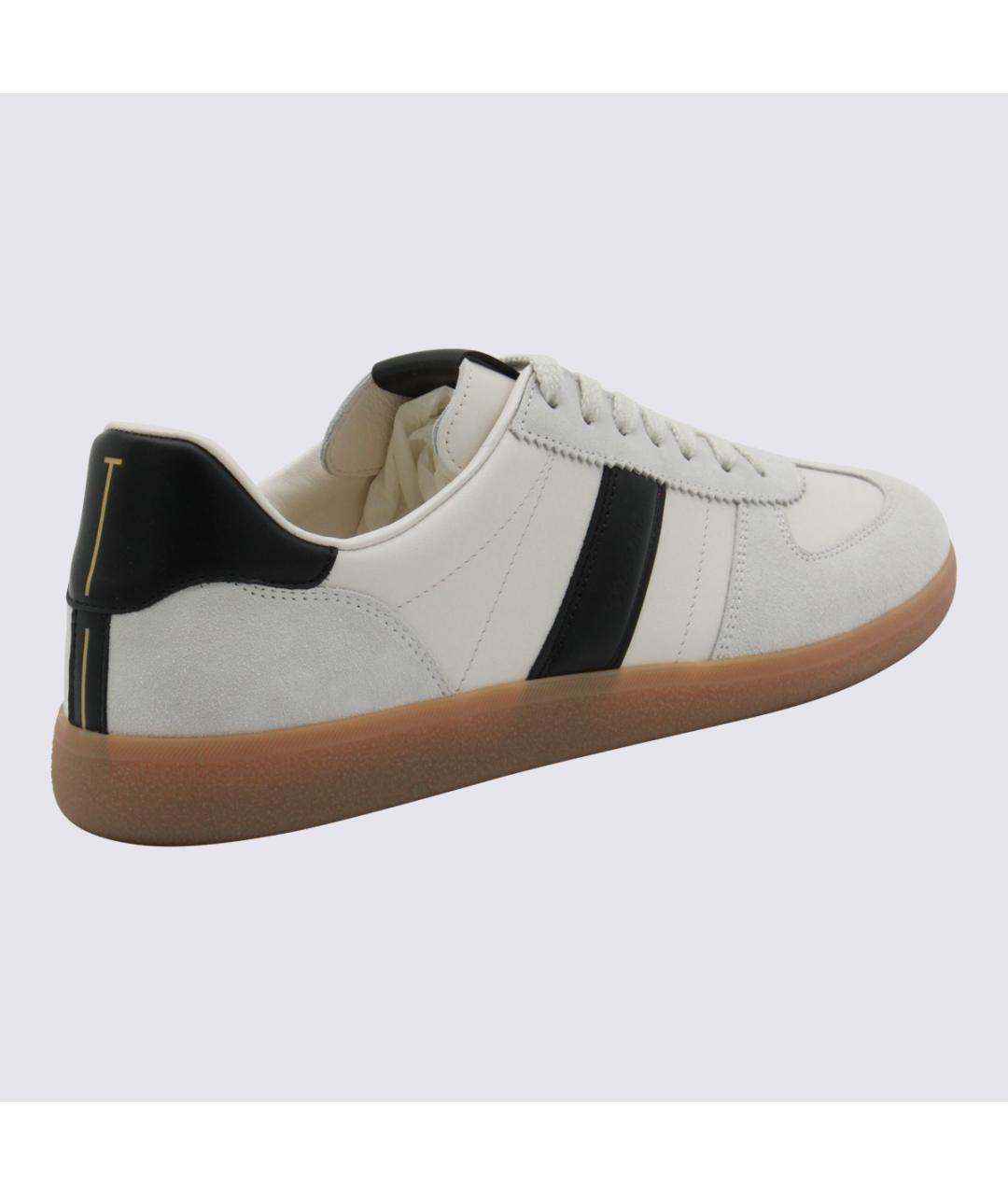 TOM FORD Белые кожаные низкие кроссовки / кеды, фото 3