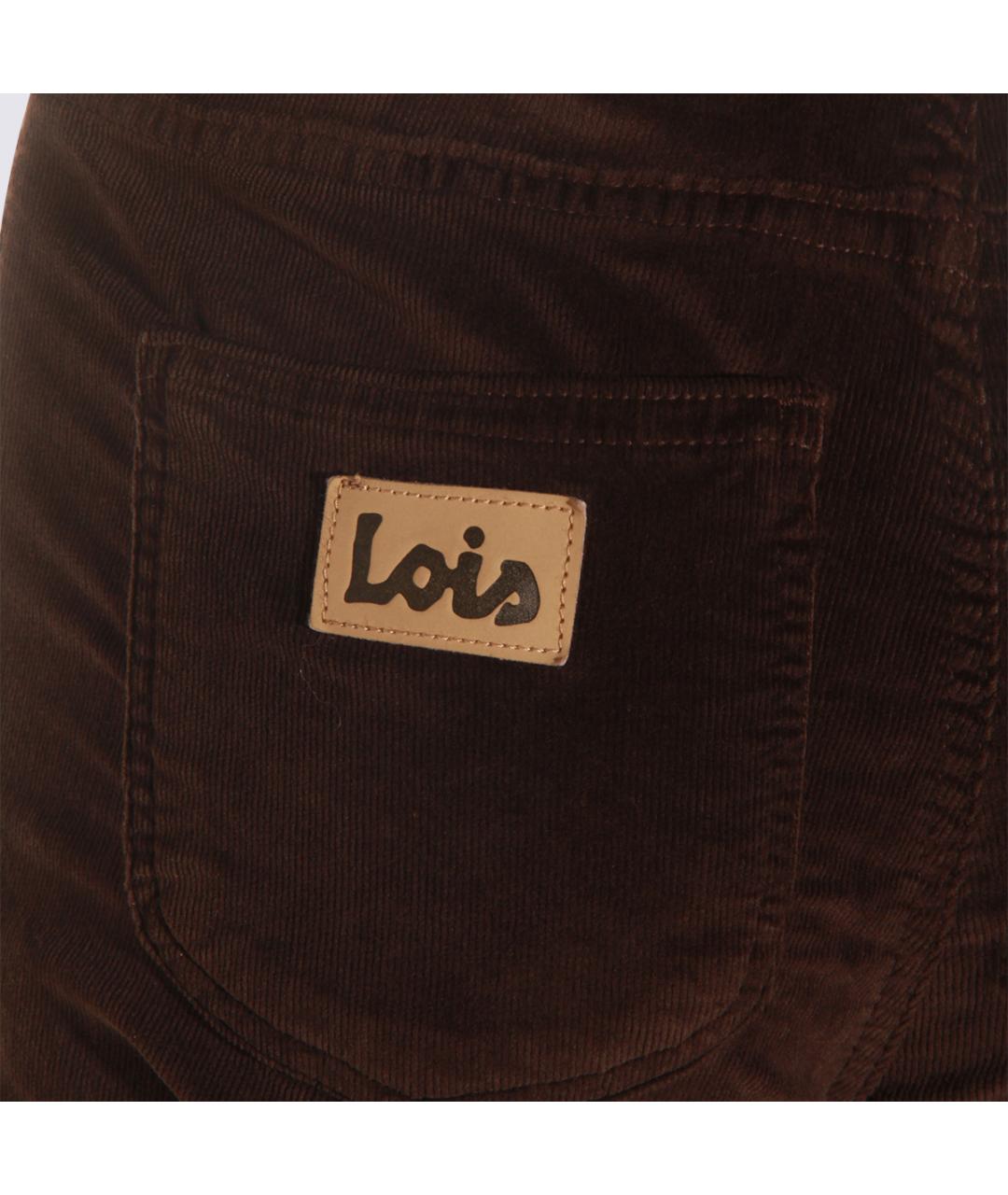 LOIS JEANS Коричневые хлопковые прямые джинсы, фото 4