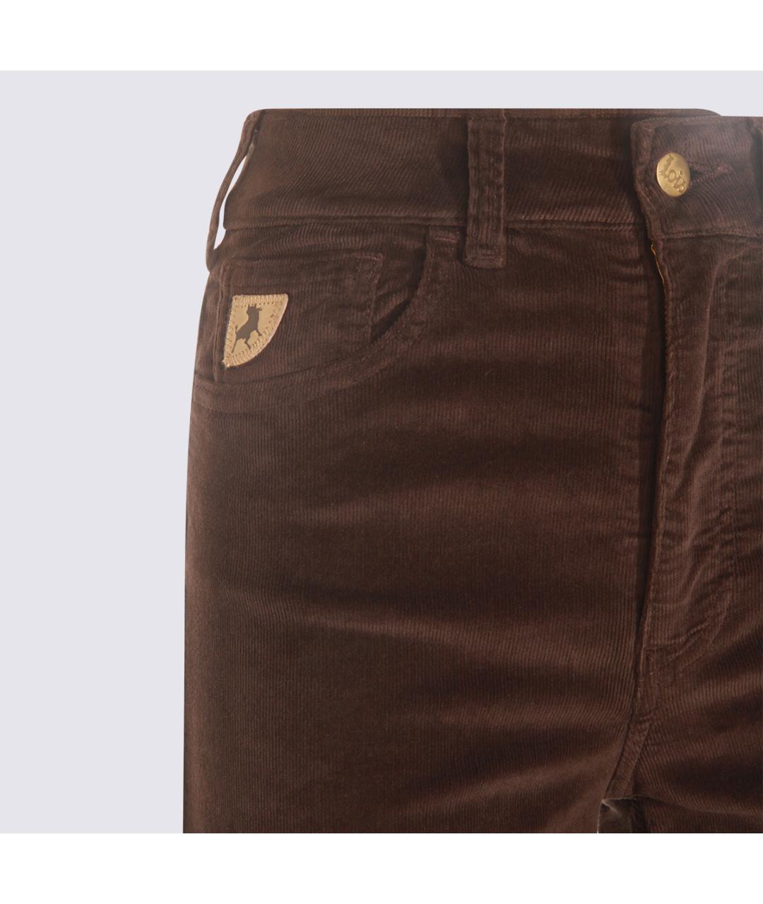 LOIS JEANS Коричневые хлопковые прямые джинсы, фото 3